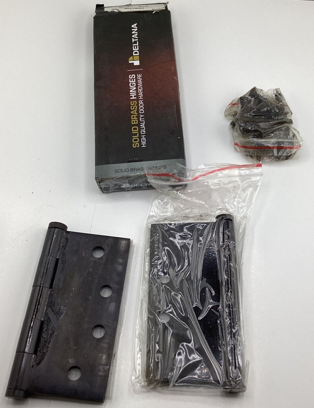 QTY 2 Deltana DSB410B 4" H x 4" W Butt/Ball Bearing Single Door Hinge Oil-Rub