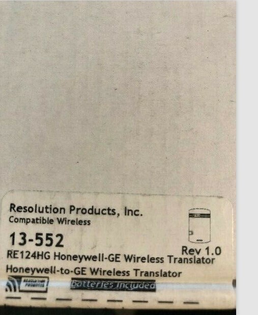 Resolution Products 13-552 Honeywell Ademco to Ge Wireless Translator w/power *