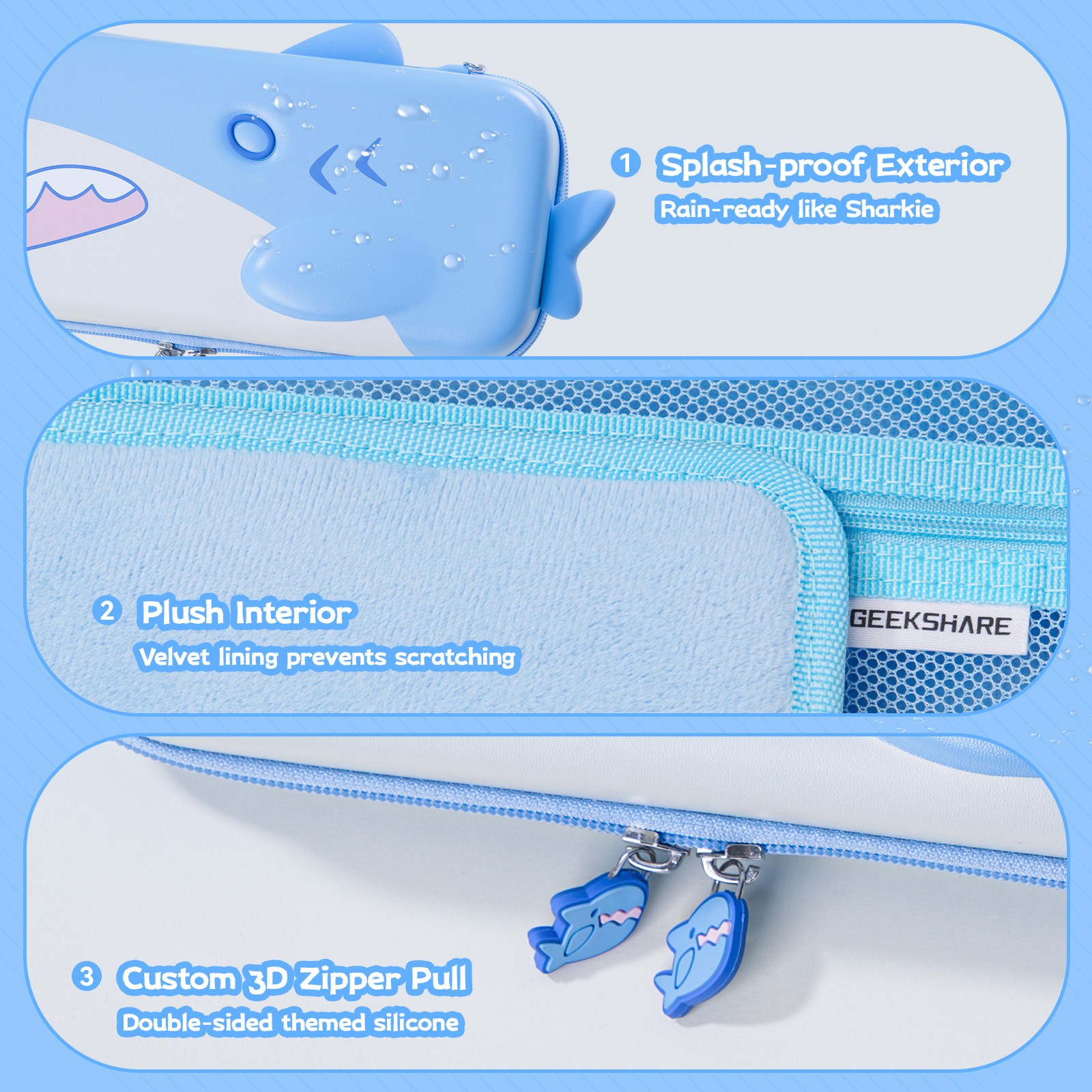 GeekShare Shark NS2 Carrying Case for Nintendo Switch 2025 Thick Storage Bag