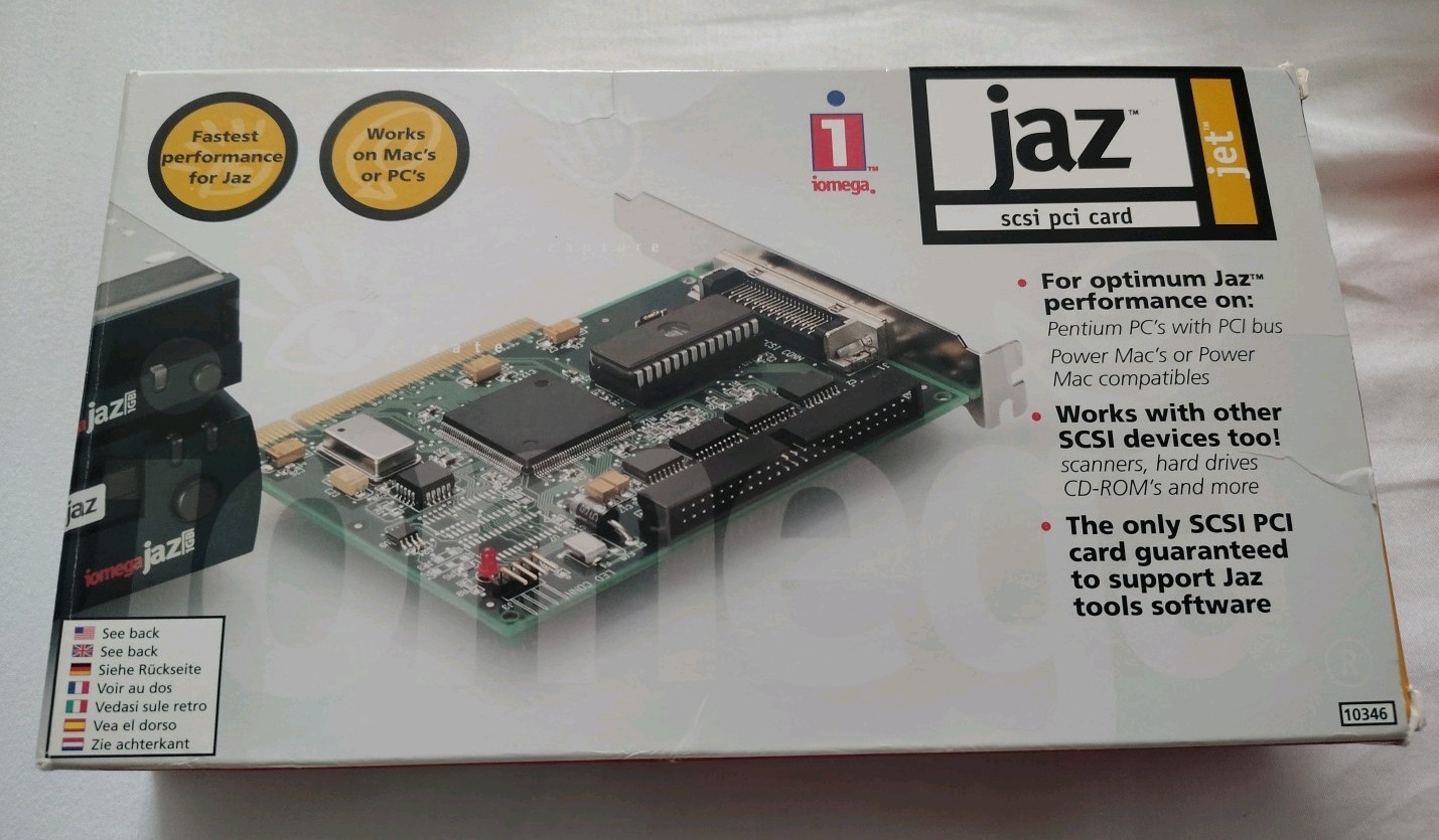 Iomega Jaz Jet PCI SCSI Card Adaptec AHA-2930C Vintage PC/Mac BOXED - Clean!
