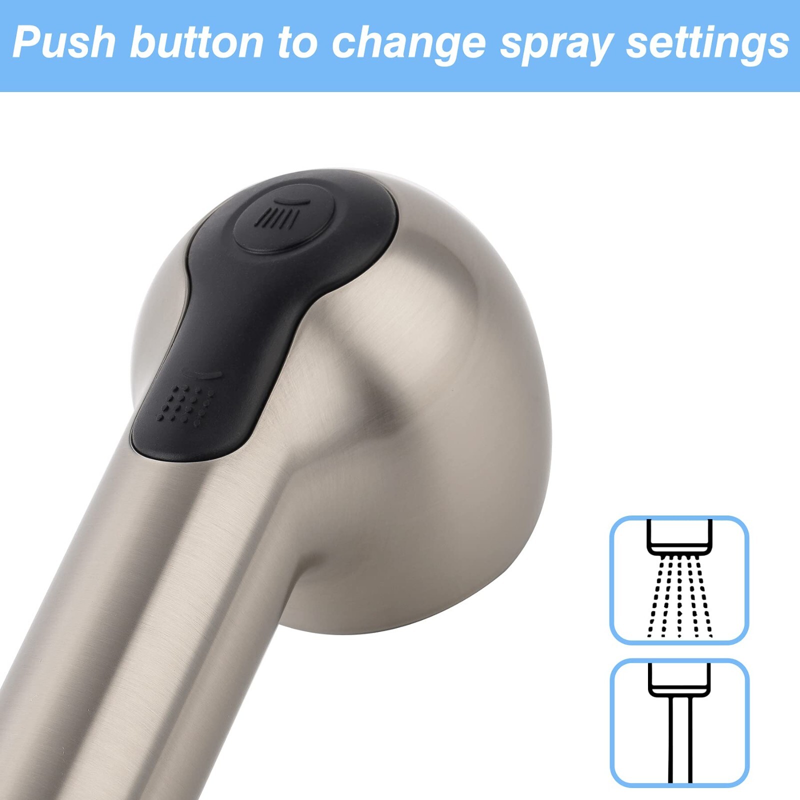 Replacement Sprayer Pull Out Spray Head For Kitchen Sink Pull-Down Faucet G1/2