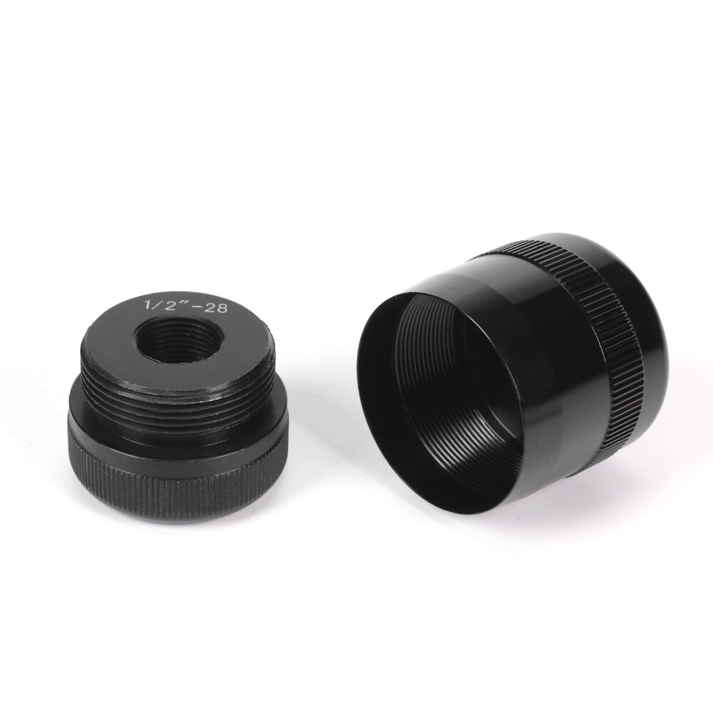 1/2-28 Aluminum End Caps Black High Quality 6061 Aluminum C Cell Cap Set