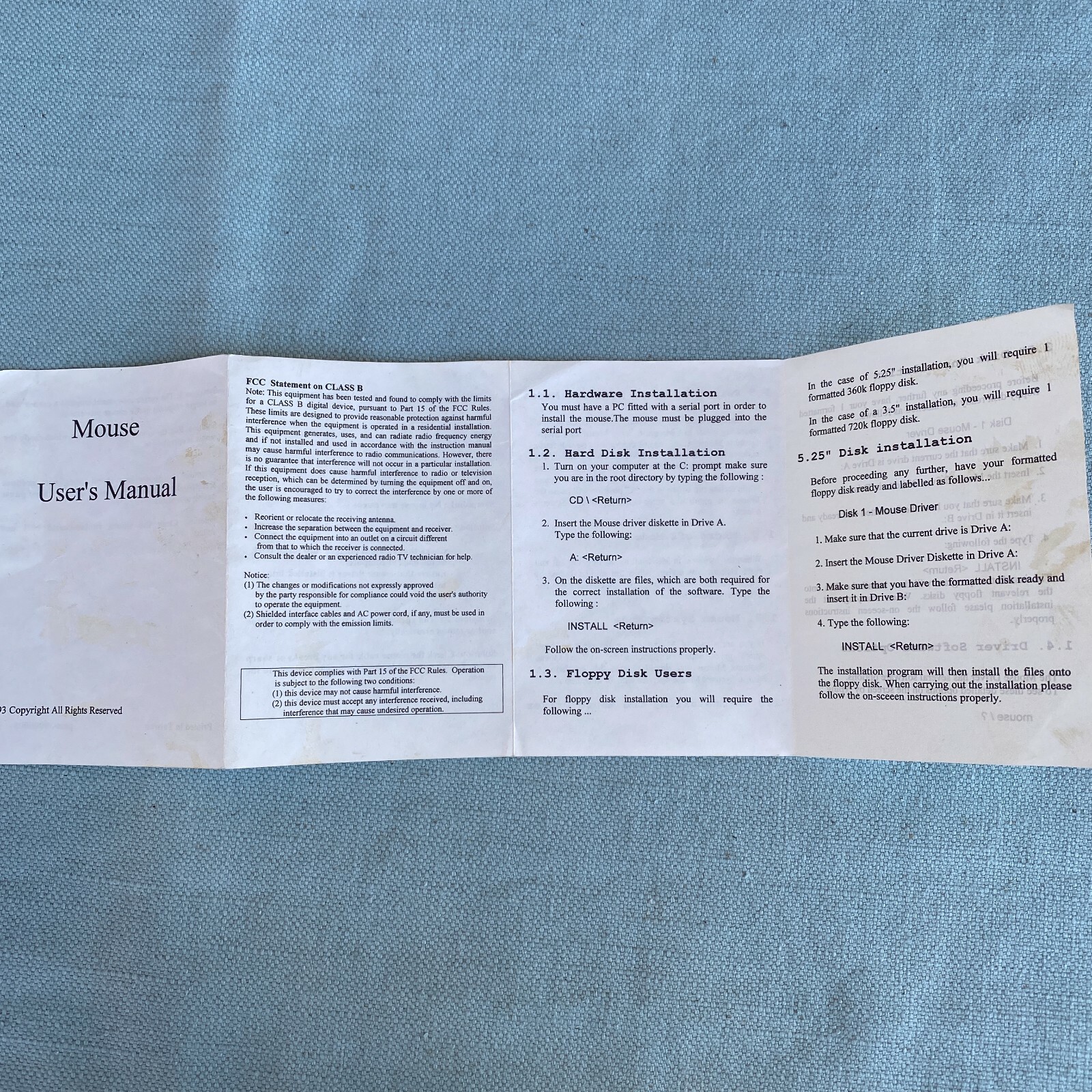 Key Mouse Procorp Utilities Drivers Software Disk 5.25” Floppy Vintage PC Comput