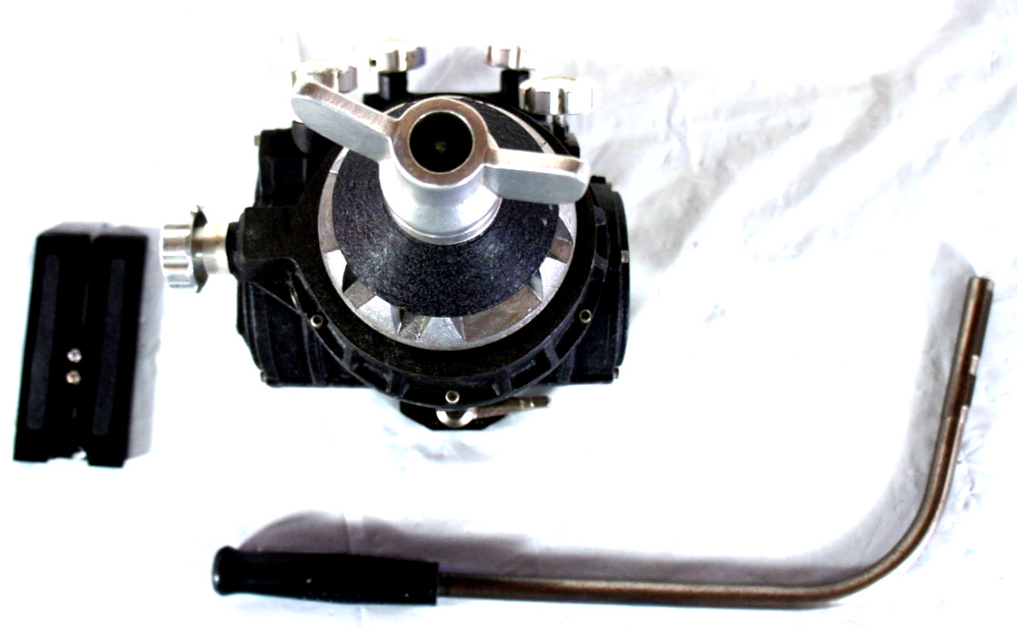 O'CONNOR 50D FLUID HEAD CAMERA WEDGE PLATE PAN BAR TIE-DOWN KNOB SERVICED 50 Lbs