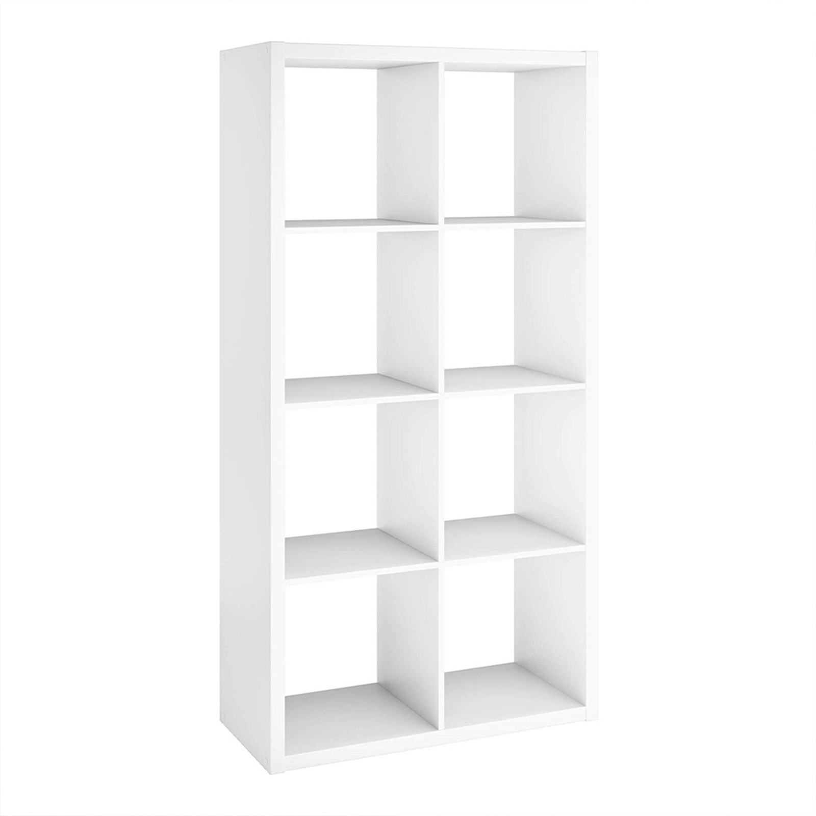 Decorative Bookcase Open Back 8-Cube Storage Organizer, White (Used)
