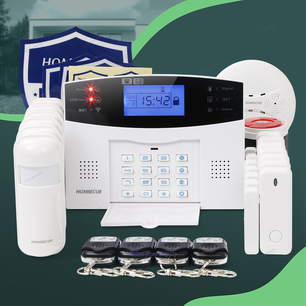 HOMSECUR APP Controlled Wireless WIFI 4G Home Alarm System+6*PIR+Door Sensor