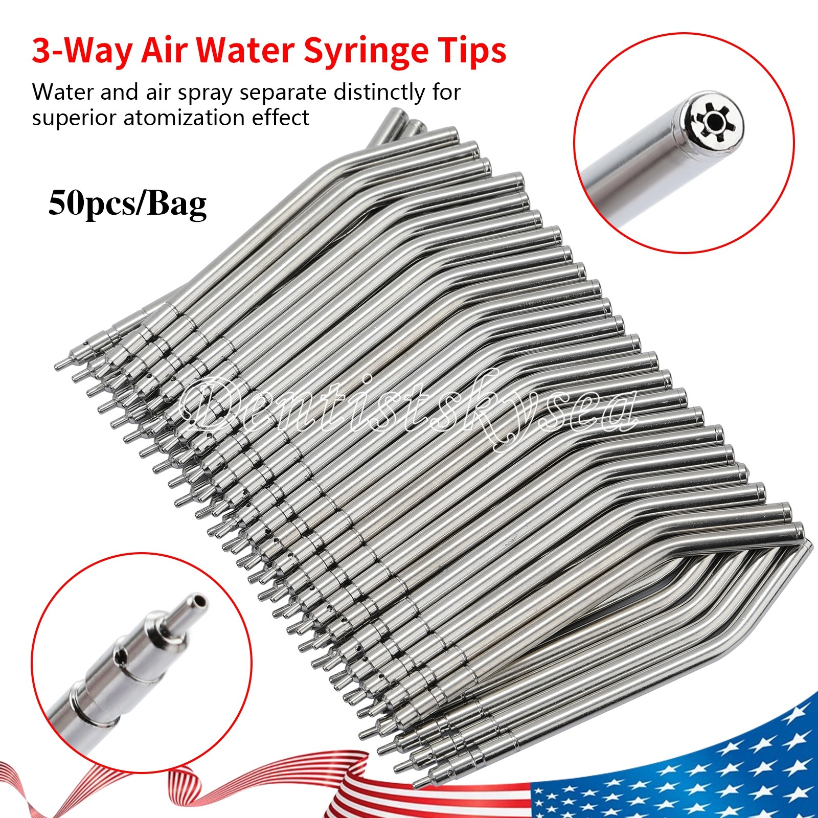 Dental Nozzles Tips for 3-Way Dental Air Water Triple Syringe Dental Equipment