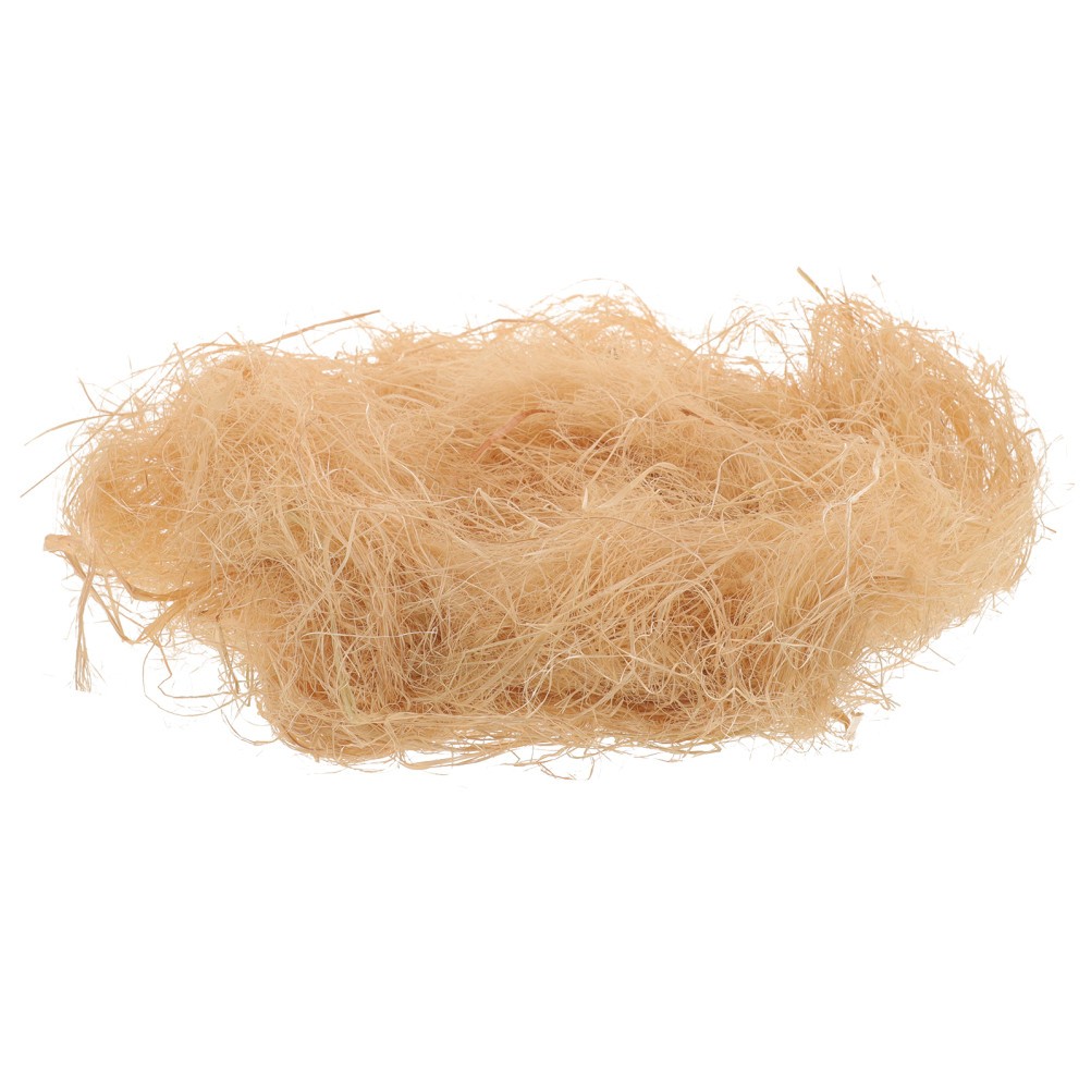 1 Set Natural Raffia Grass Bird Nesting Supplies DIY Use Khaki Color