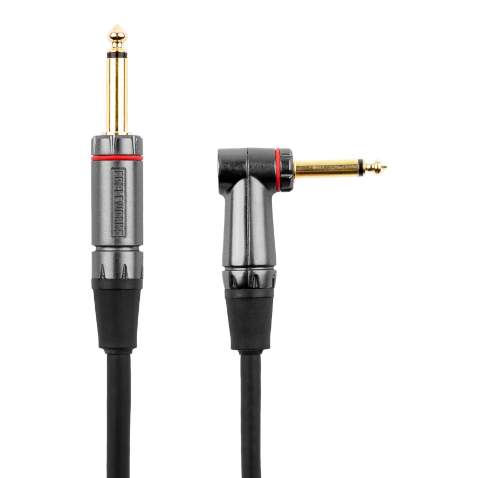 Gator Headliner Series Instrument to Transmitter Cable, 3ft Straight-Right-Angle