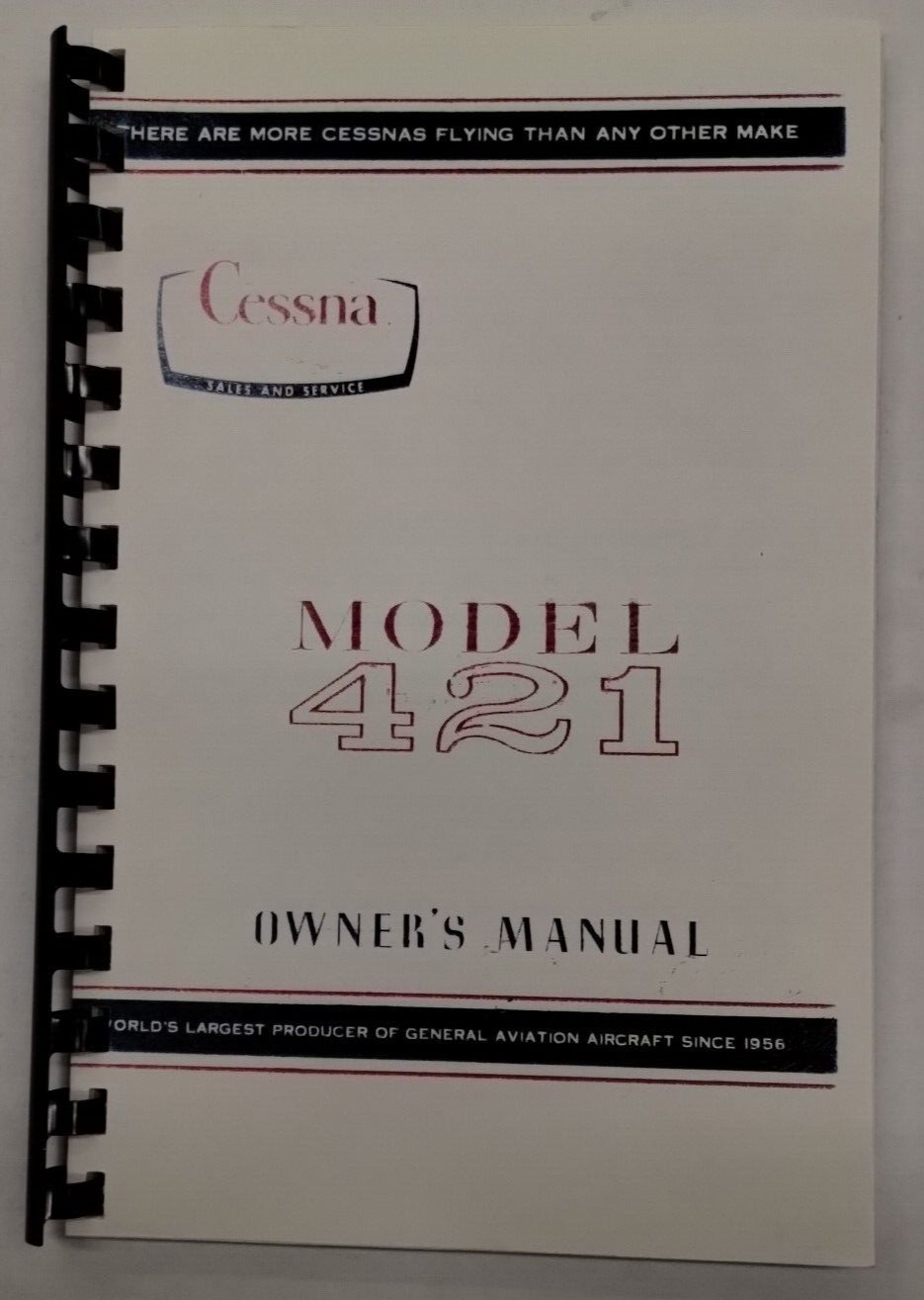 Cessna 1968 Model 421 Owner's Manual-Reproduction