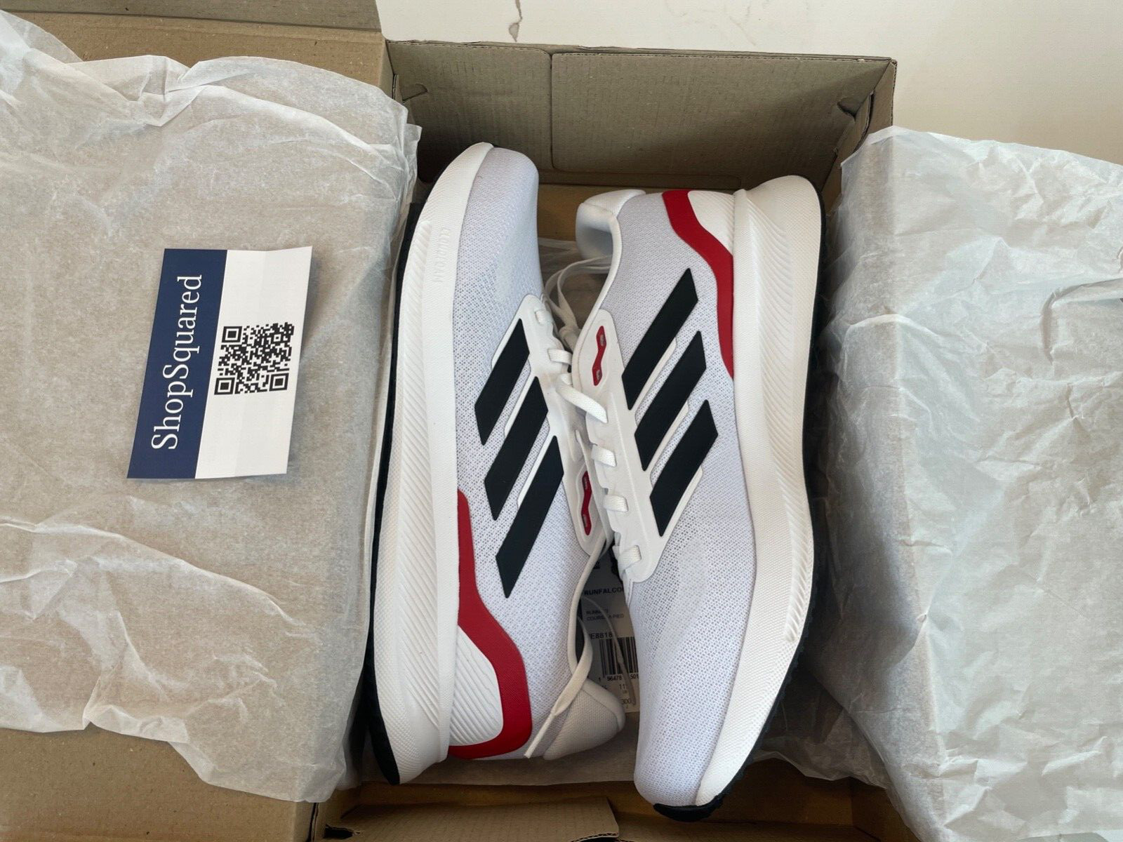 Adidas Runfalcon 5 Cloudform Running Shoes White Mens Size 12 New (IE8818)