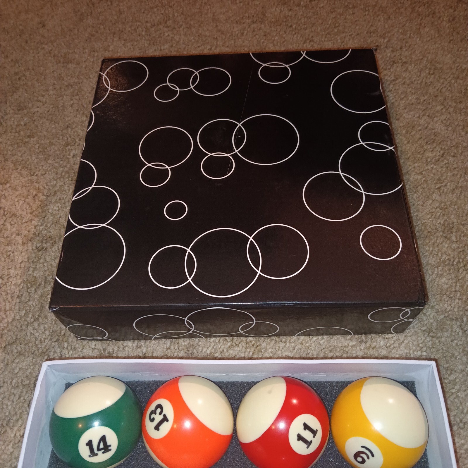 Pool Balls made Mix Billiard Set 2 1/4” W/Box