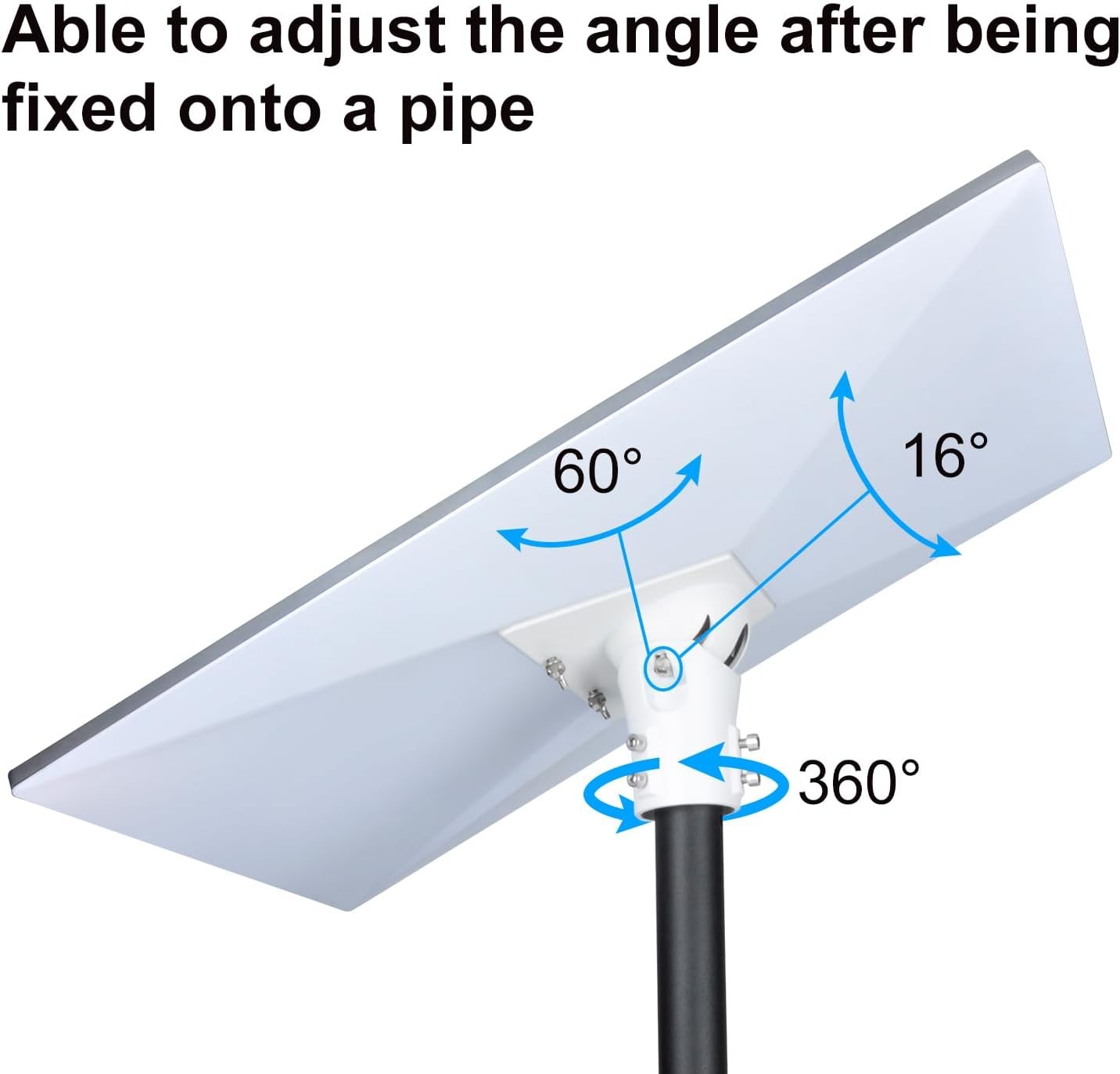 Pipe Adapter Pole Mount for Starlink Gen 3, Adjustable Pole Mount Adapter Kit...