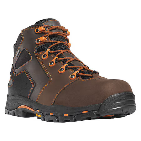Danner 13860-11D Men's 4 1/2 In Composite Toe Hiker Boot, Brown/Orange, 11, D,