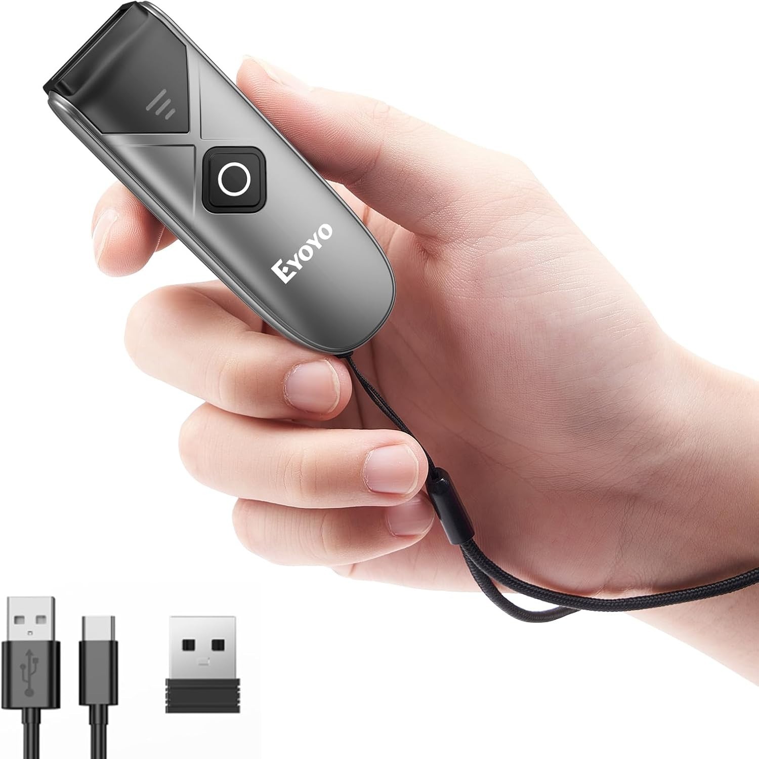 Portable Mini Bluetooth 2D&1D Barcode Scanner Wireless | 2.4G Wireless/Blueto...