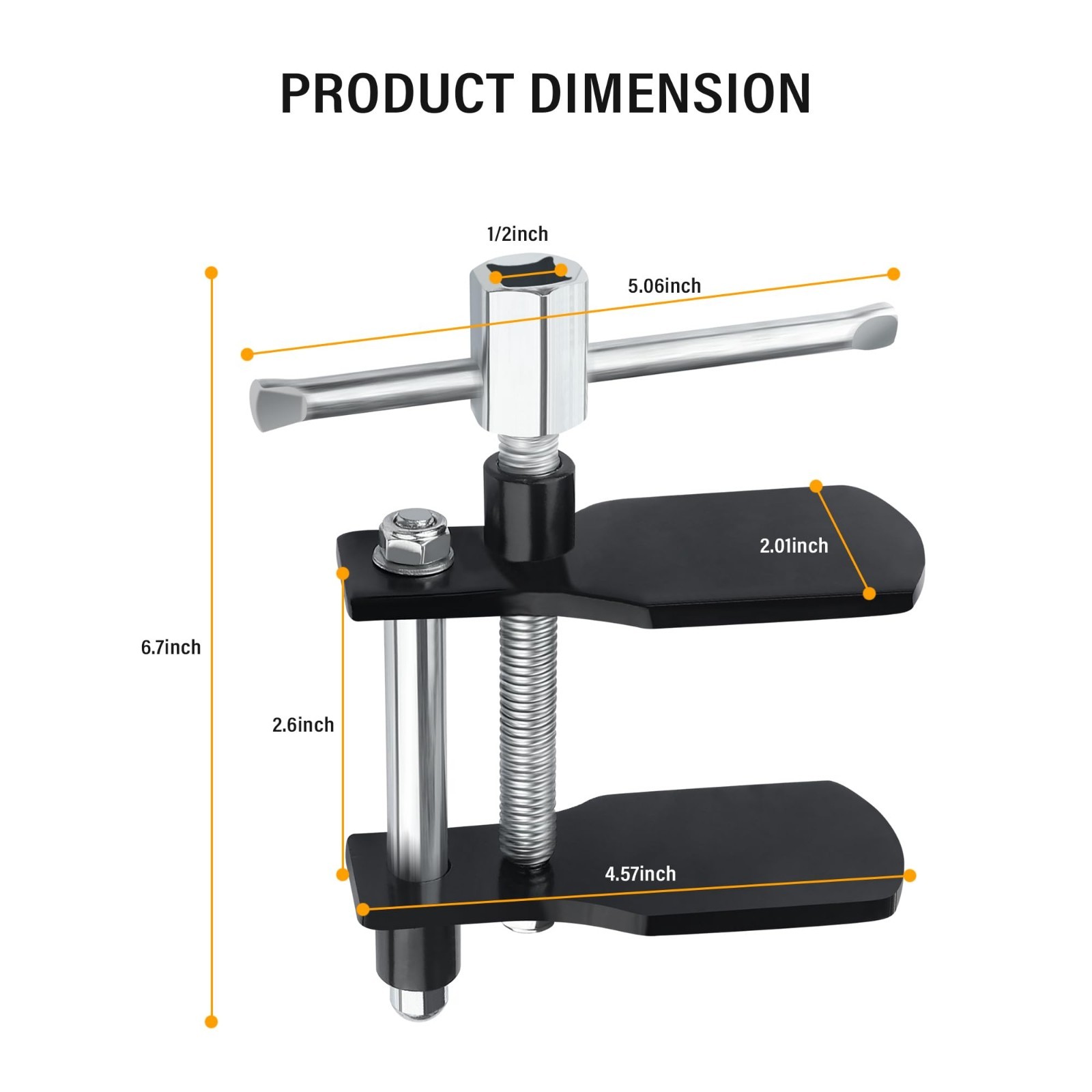 Heavy Duty Brake Caliper Compression Tool - Universal Disc Brake Pad Spreader fo