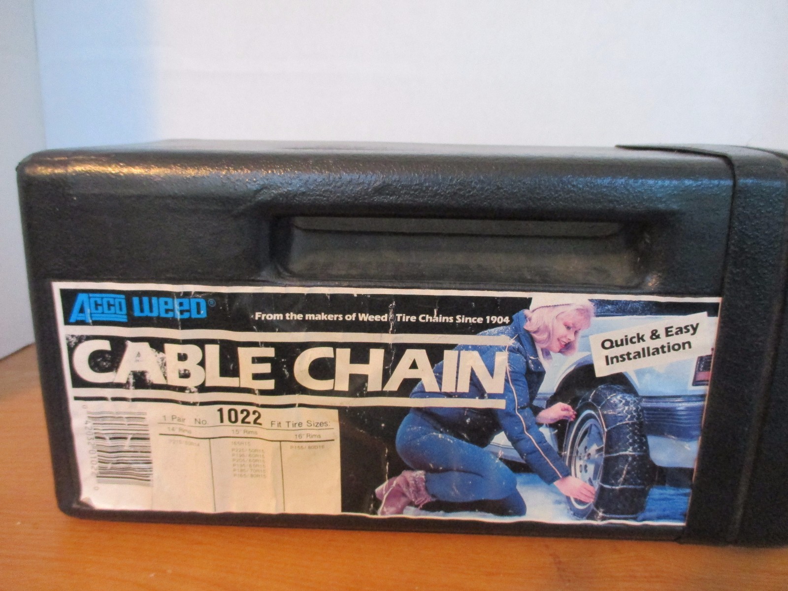 ACCO WEED 1 Pair 1022 CABLE TIRE CHAINS~14", 15", 16"~New in Box