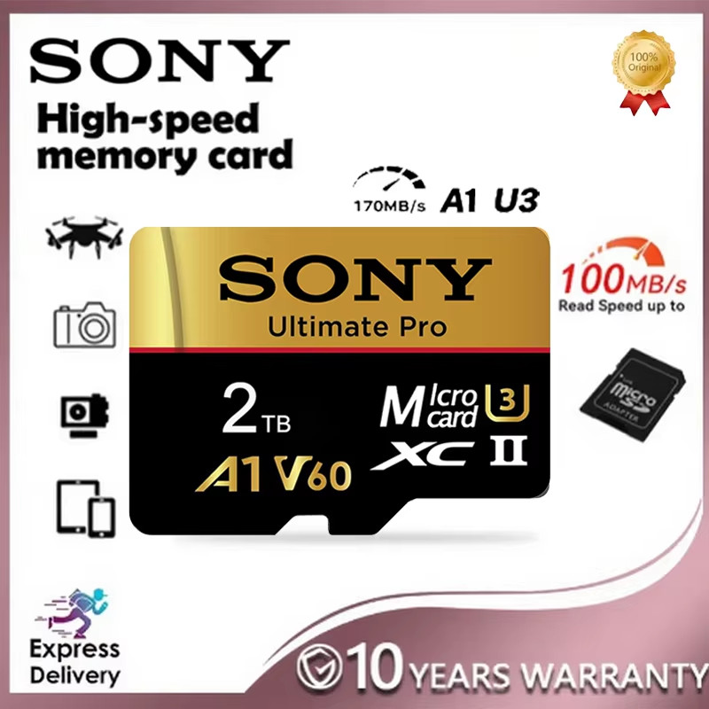Sony Micro SD 2TB 512GB 256GB 128GB TF Memory Card Extreme 1TB U3 4K High USA