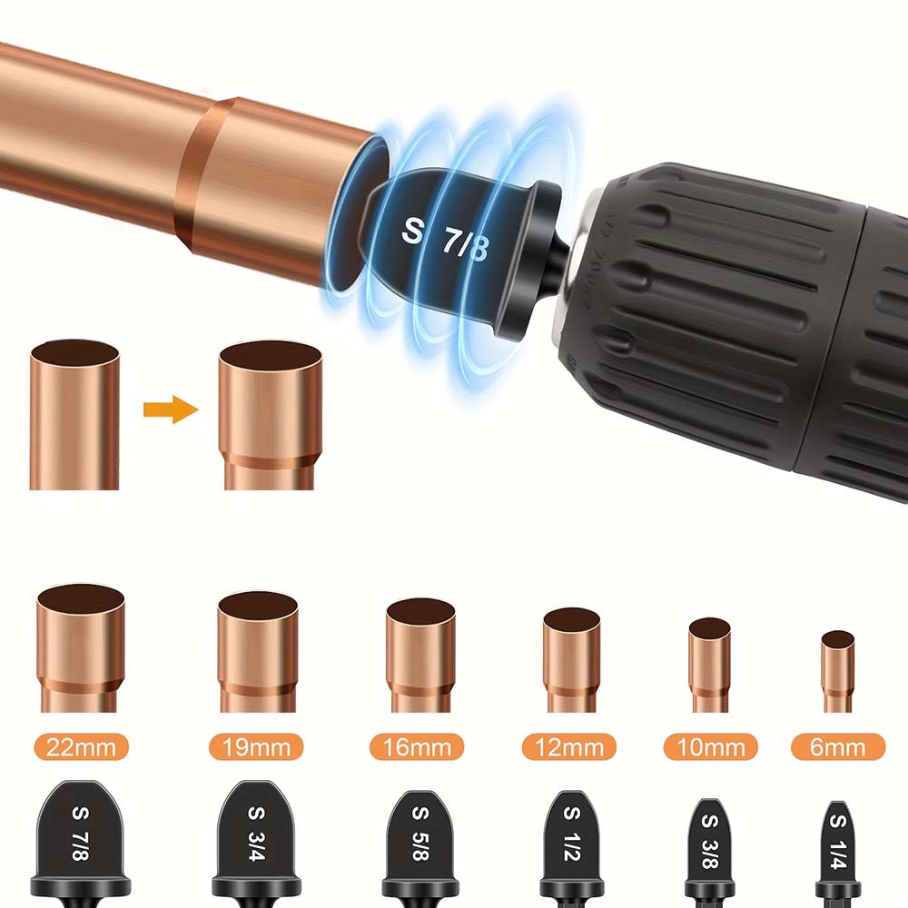 Sturdy High-Precision User-Friendly Tool-Compatible 11PCS Drill Flaring Tool Set