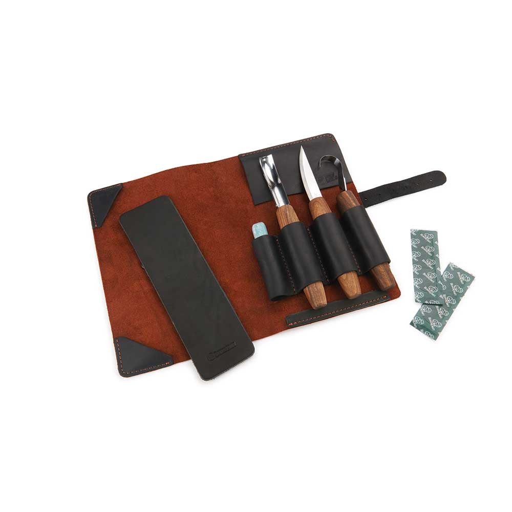 BeaverCraft Premium Spoon Carving Set with Walnut Handles