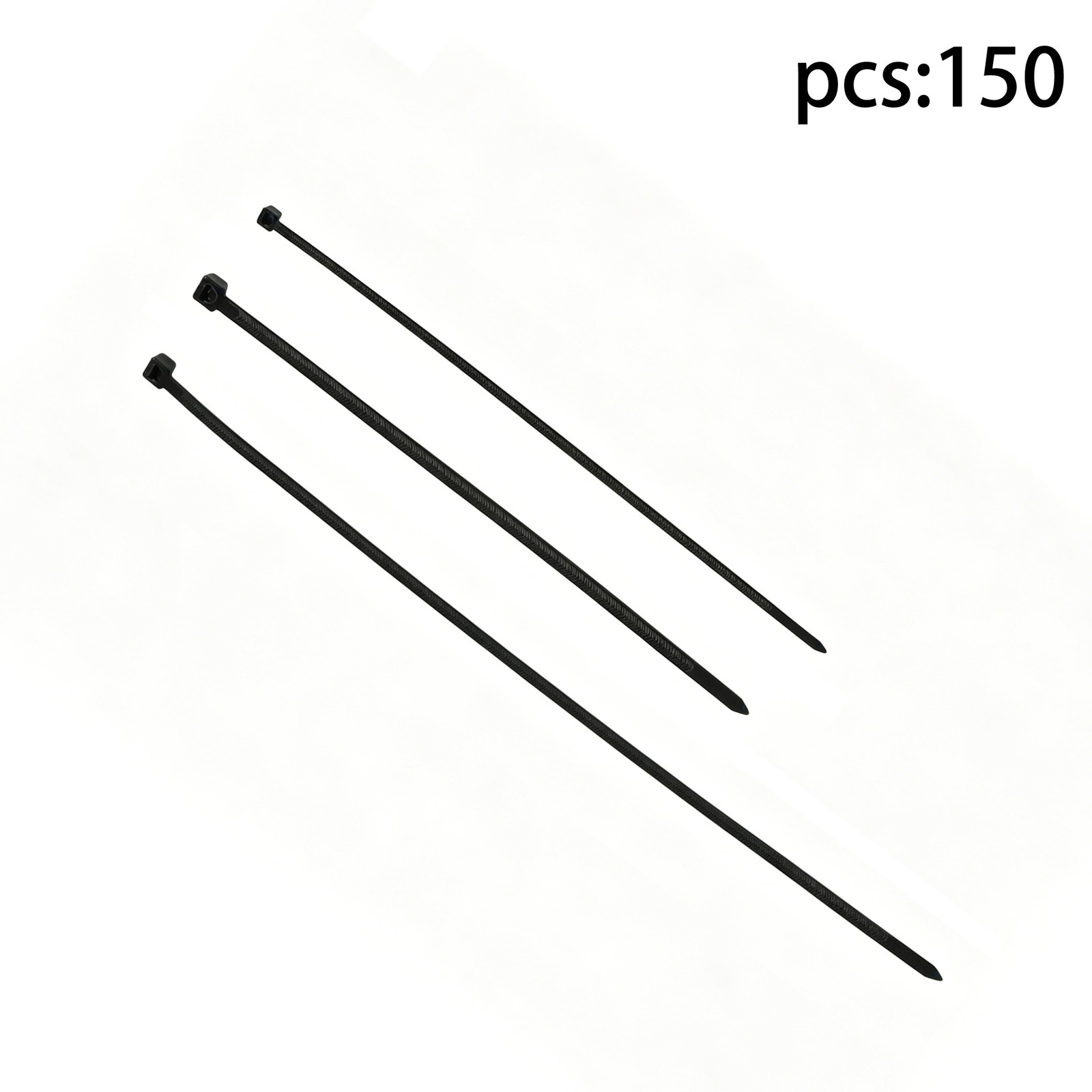 Nylon Cable Ties, 12+12+18-inch V-shaped Serrated Double-Sided 150pcs