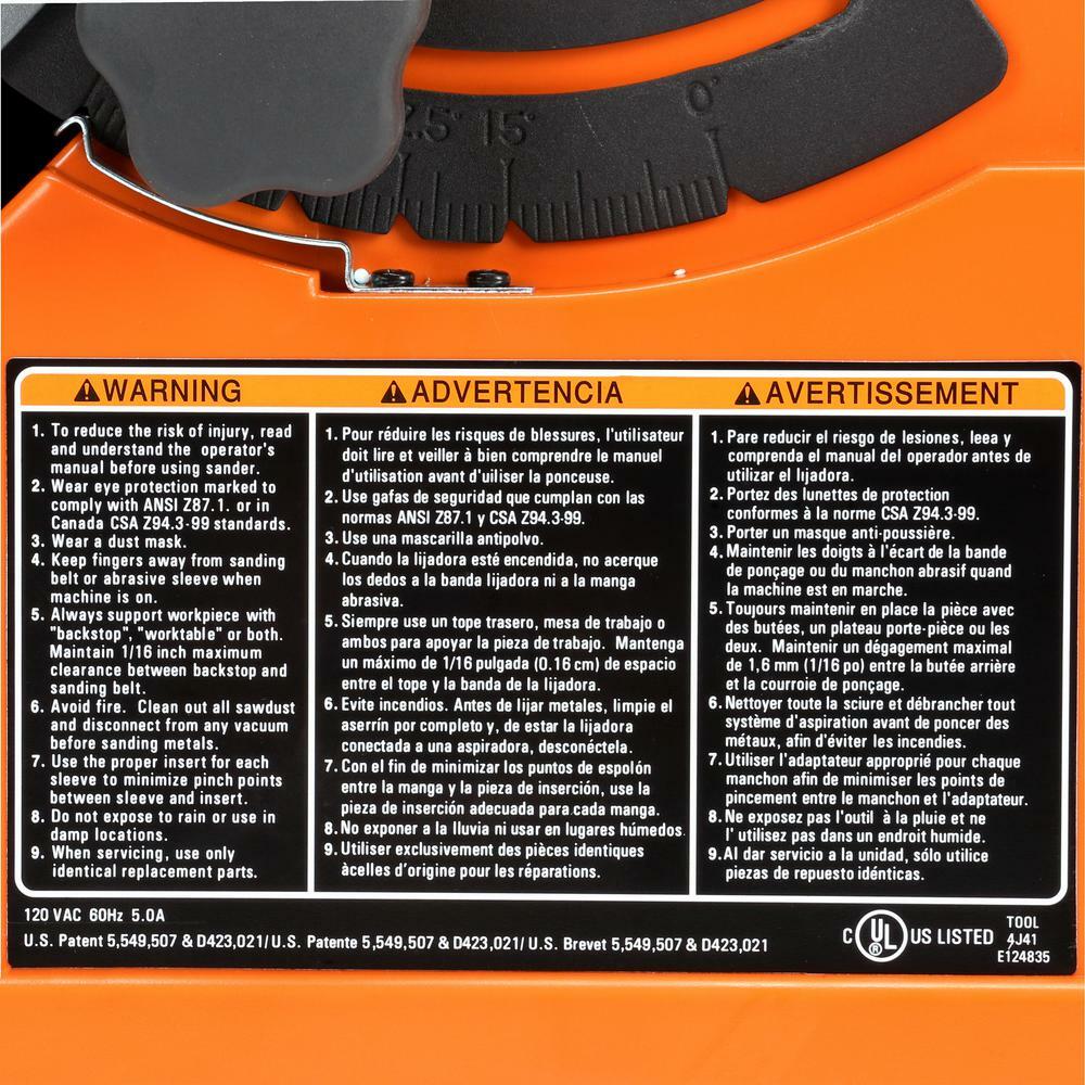 RIDGID Spindle Sander Oscillating Edge/Belt