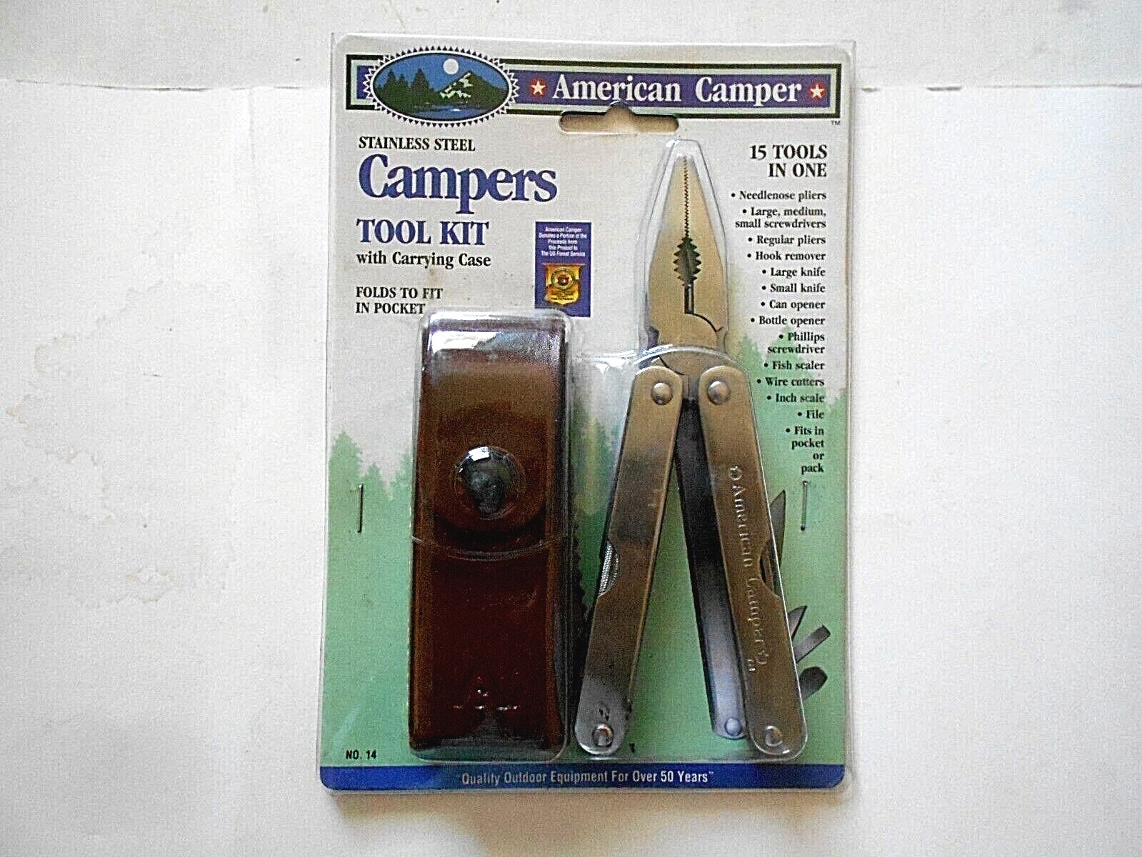 American Camper Stainless Steel Campers Tool Kit w/Carrying Case