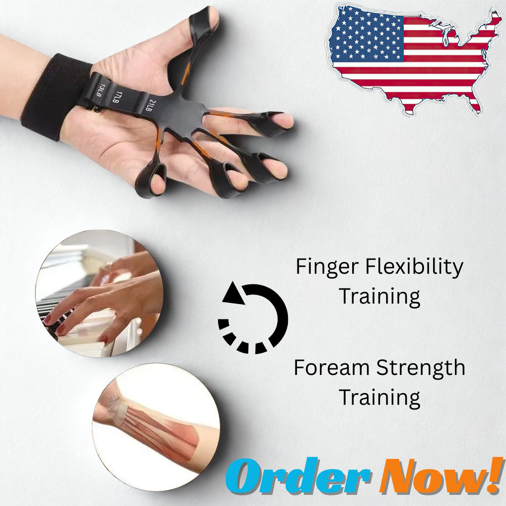 Hand Grip Strengthener Finger Trainer Adjustable 13-21 LB Exercise Tool