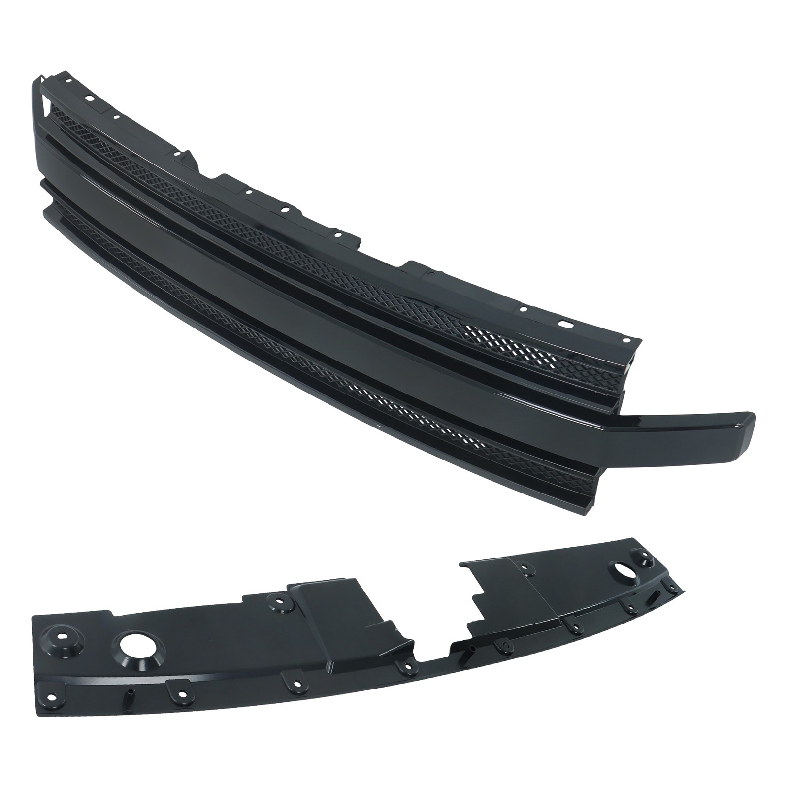 Fit For Ford Flex 2013-2019 Gloss Black Front Upper Grille Assembly Easy Install