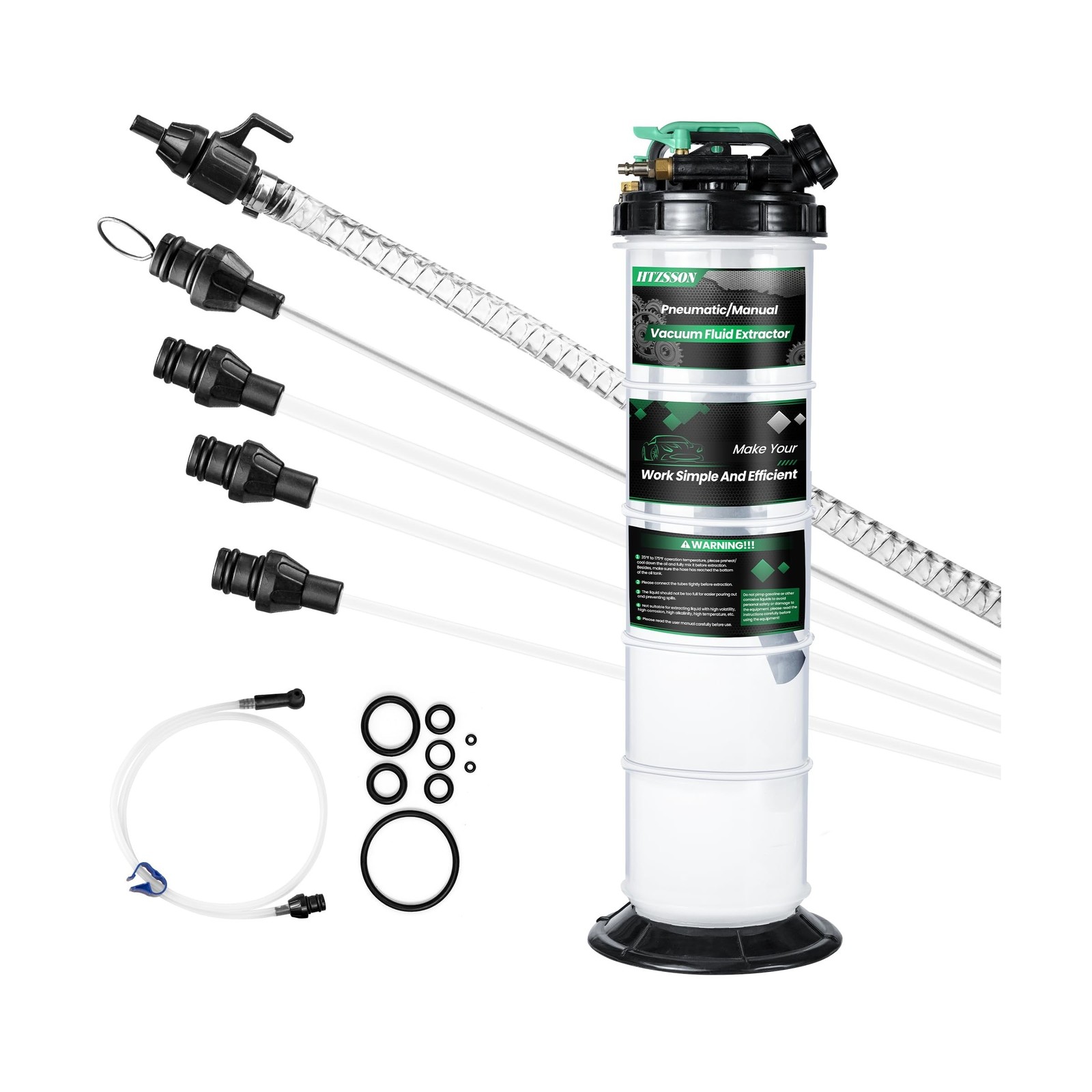 9.5 L/2.5 Gallon Oil Extractor Pump Pneumatic/Manual, Fluid Extractor Oil Cha...