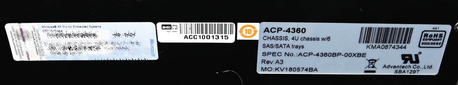  Advantech ACP-4360 Single Board CPU 10TB HD SoftNVR w Dongle?