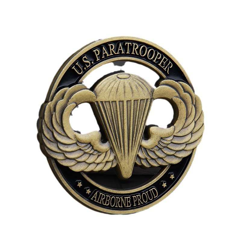 U.S. Army Paratrooper Coin Collectible Challenge Metal Always Earned Never Given