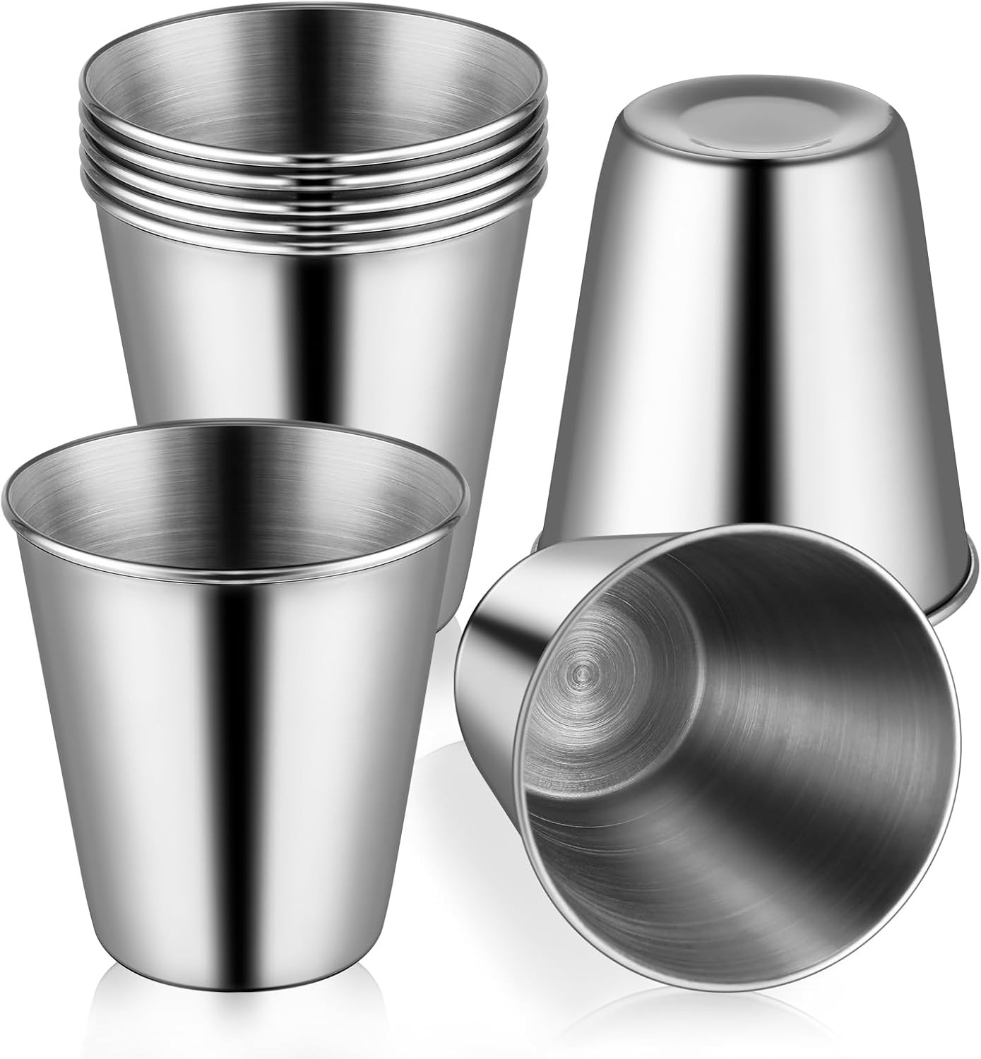 8 Pcs Stainless Steel Shot Glasses, 2.36 Ounce Metal Shot Glass, Small Reusable