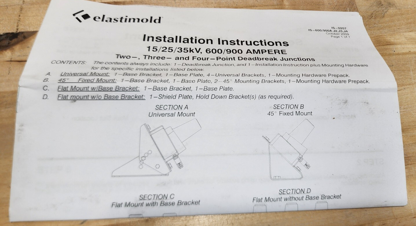 Thomas & Betts ABB Elastimold K650-J4-5 Deadbreak 4-Point Junction (NEW IN BOX)