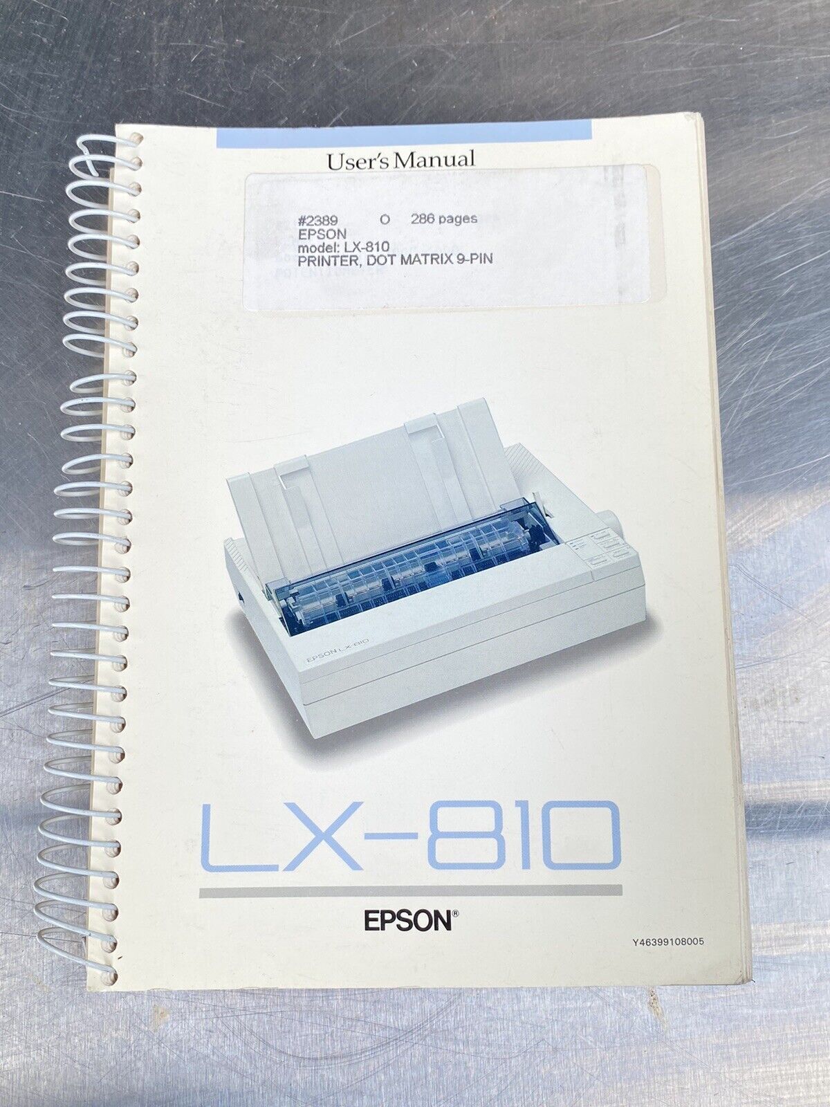 Epson LX-810 Printer - Manual / Users Guide / Instructions Book