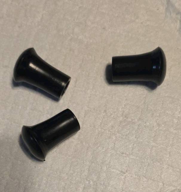 Vintage Style  Rubber Fl Tom Leg Tips, Fits 60s/70s Ludwig, Slingerland, Rogers
