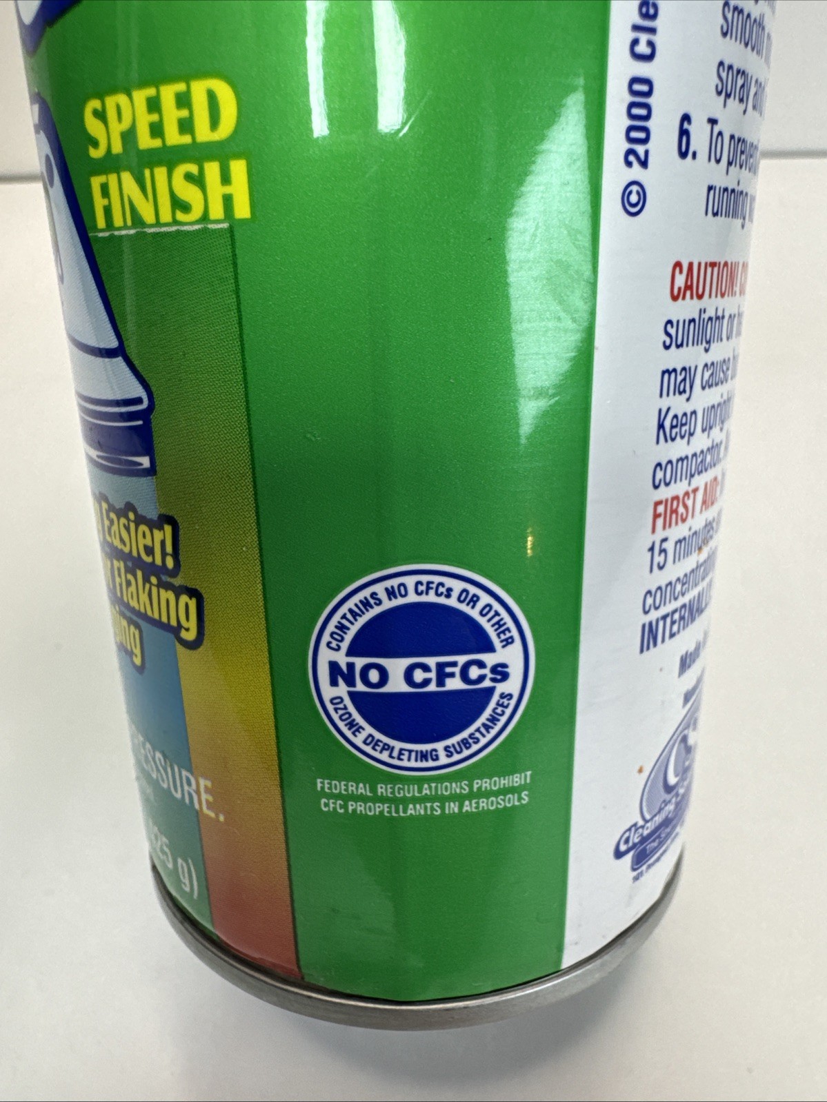 Vintage Quality Care Heavy Duty Spray Starch Speed Finish Green Can 15oz NEW
