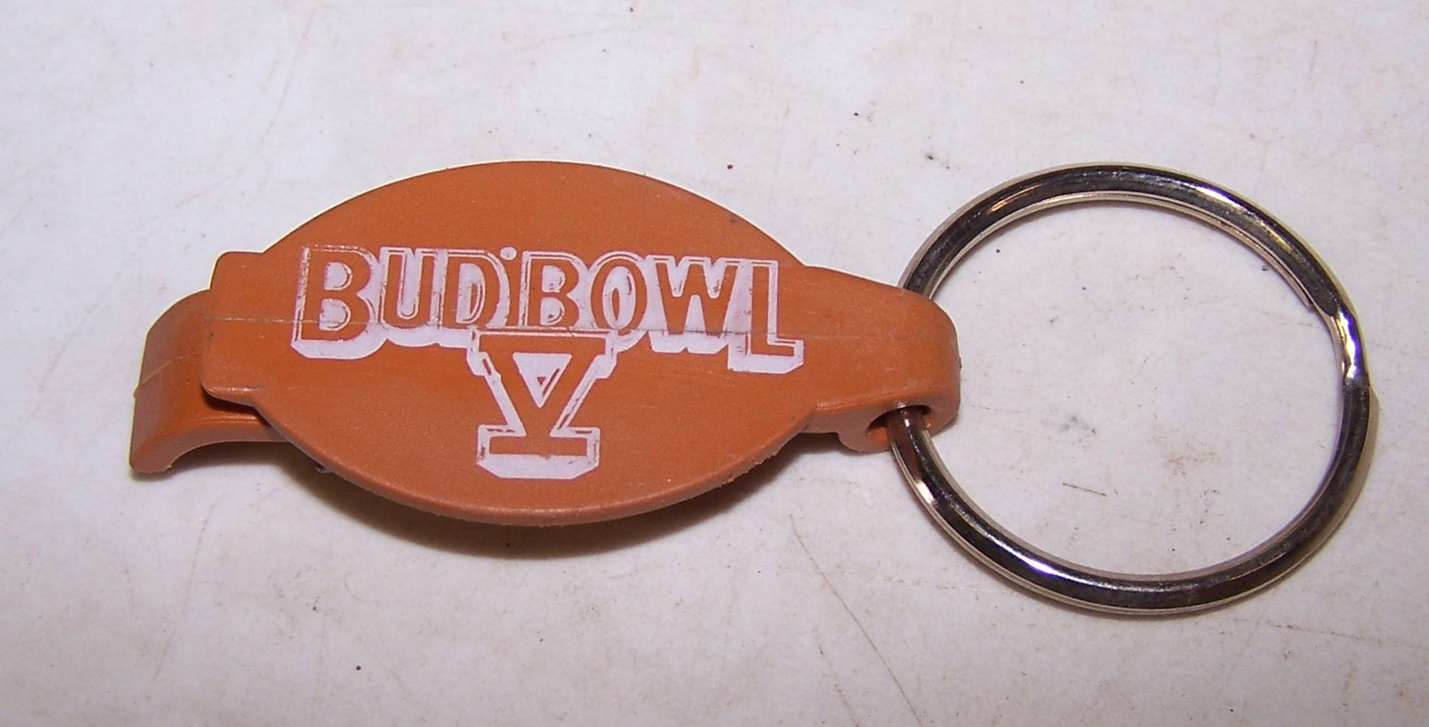 1993 BUD BOWL V Bottle Opener Keychain Budweiser