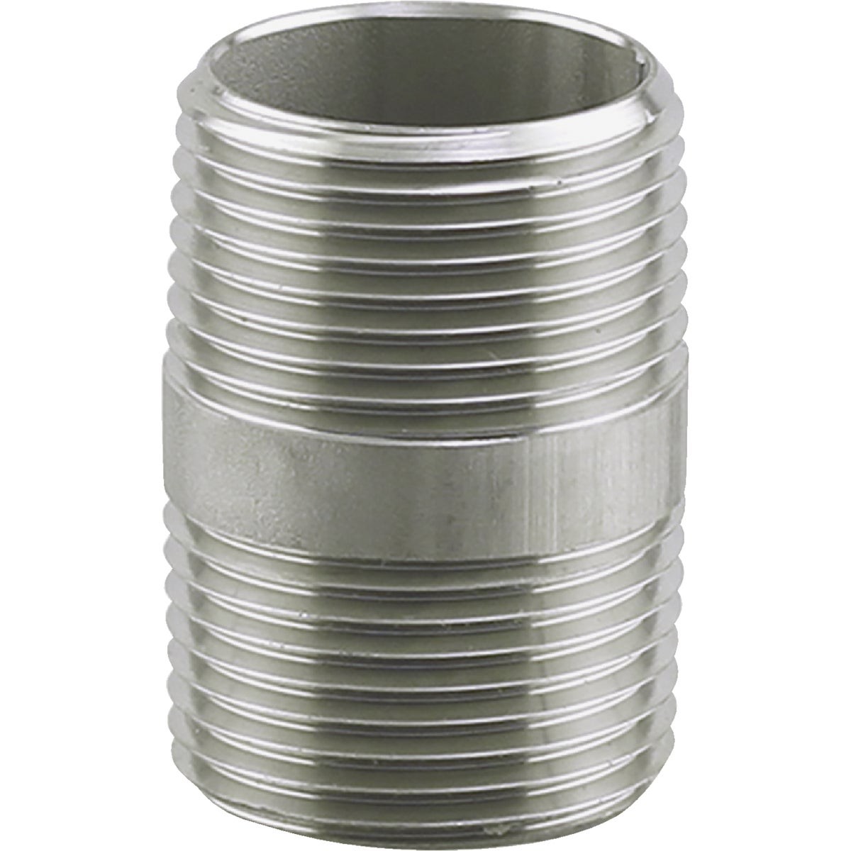 PLUMB-EEZE 3/8 In. MIP x 2 In. Stainless Steel Nipple U2-SSN-0320 PLUMBEEZE