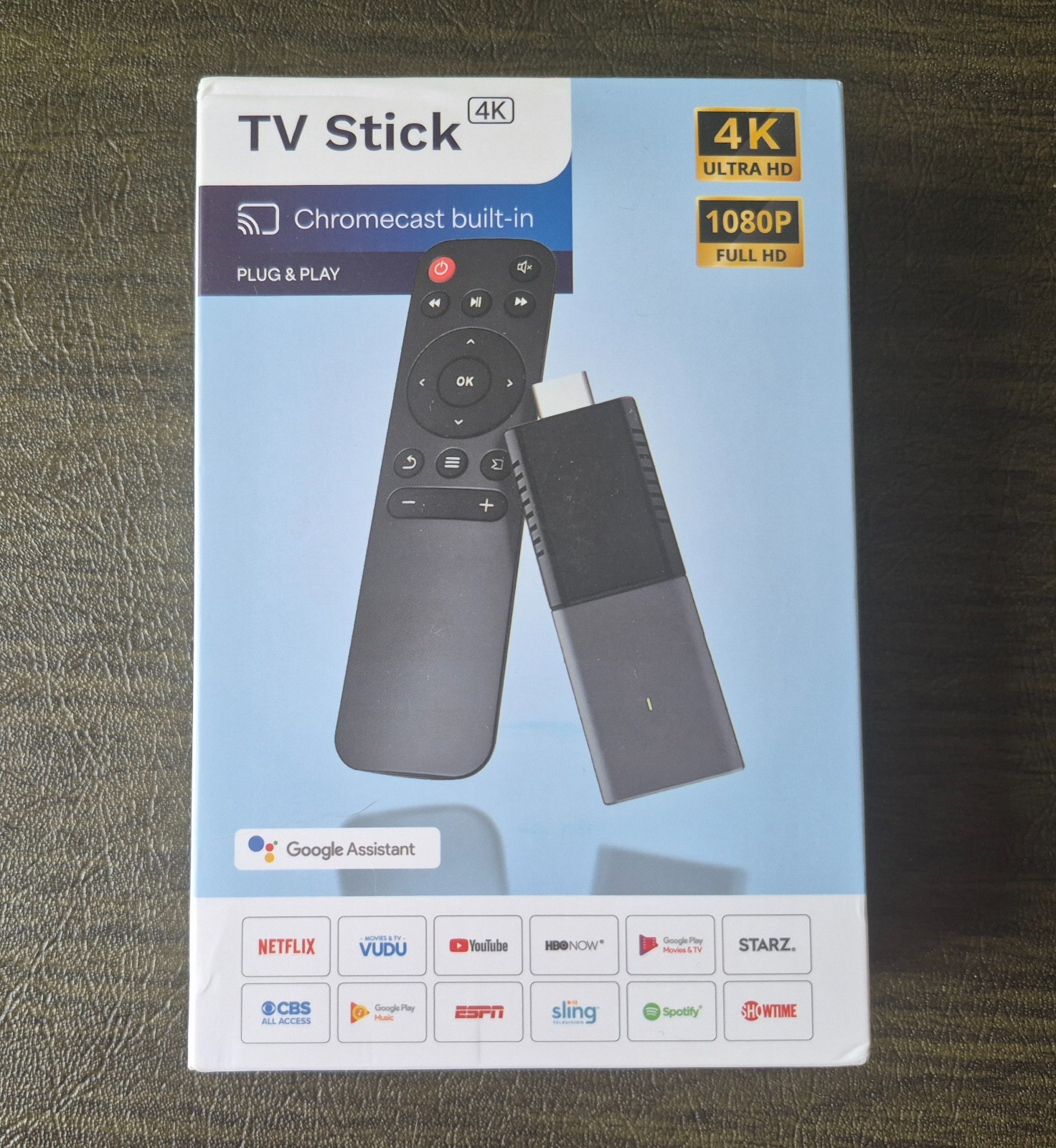 Smart TV Stick 4K UHD Chromecast Built in Android TV Google Assistant Remote