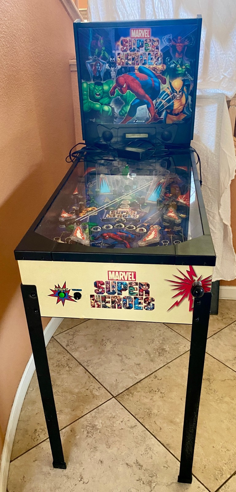 Marvel Superheroes Arcade Pinball - Great Condition 36x18x54