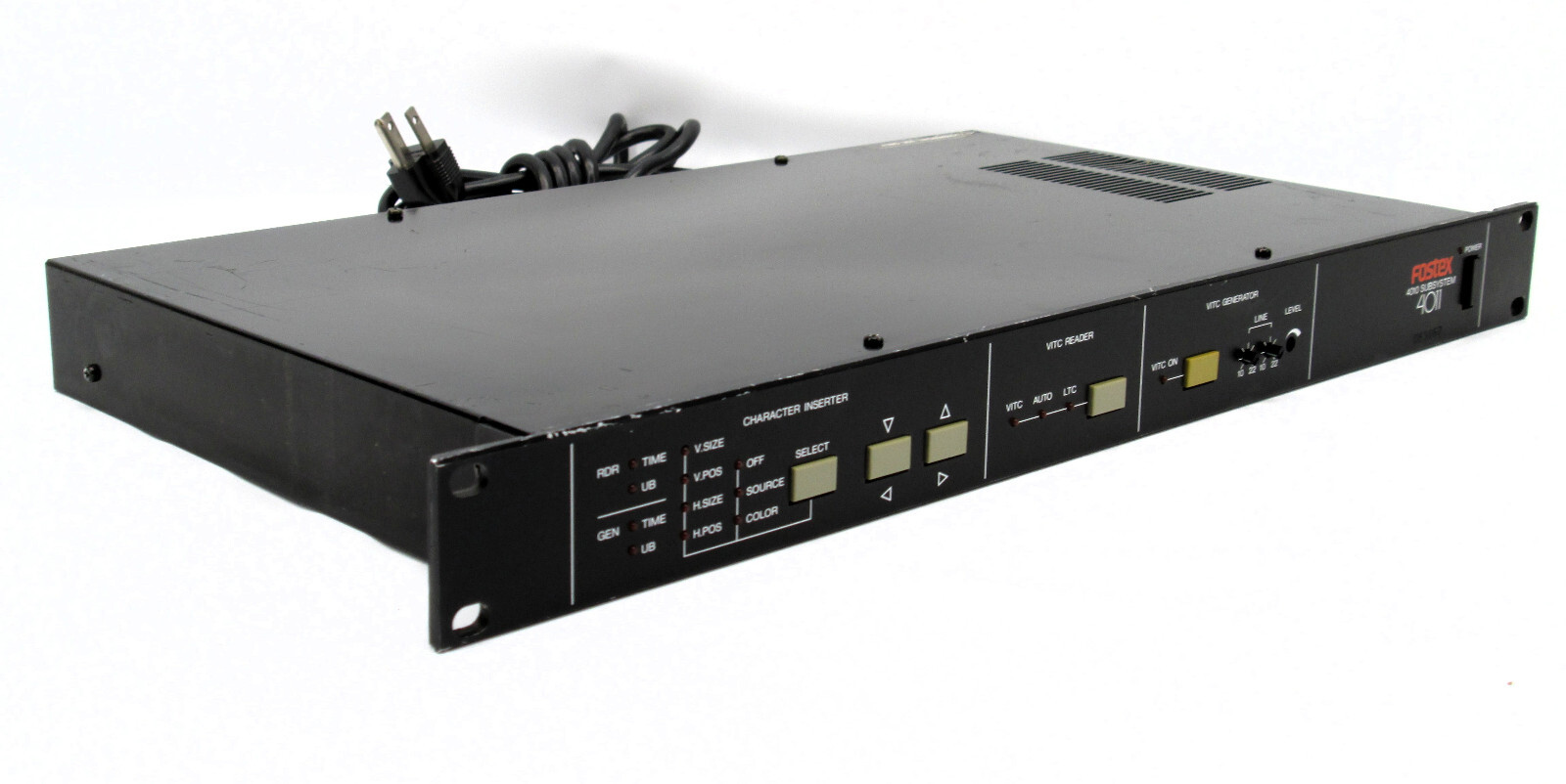 Fostex 4011 Subsystem 4010 Sub System Time Code Generator / Reader