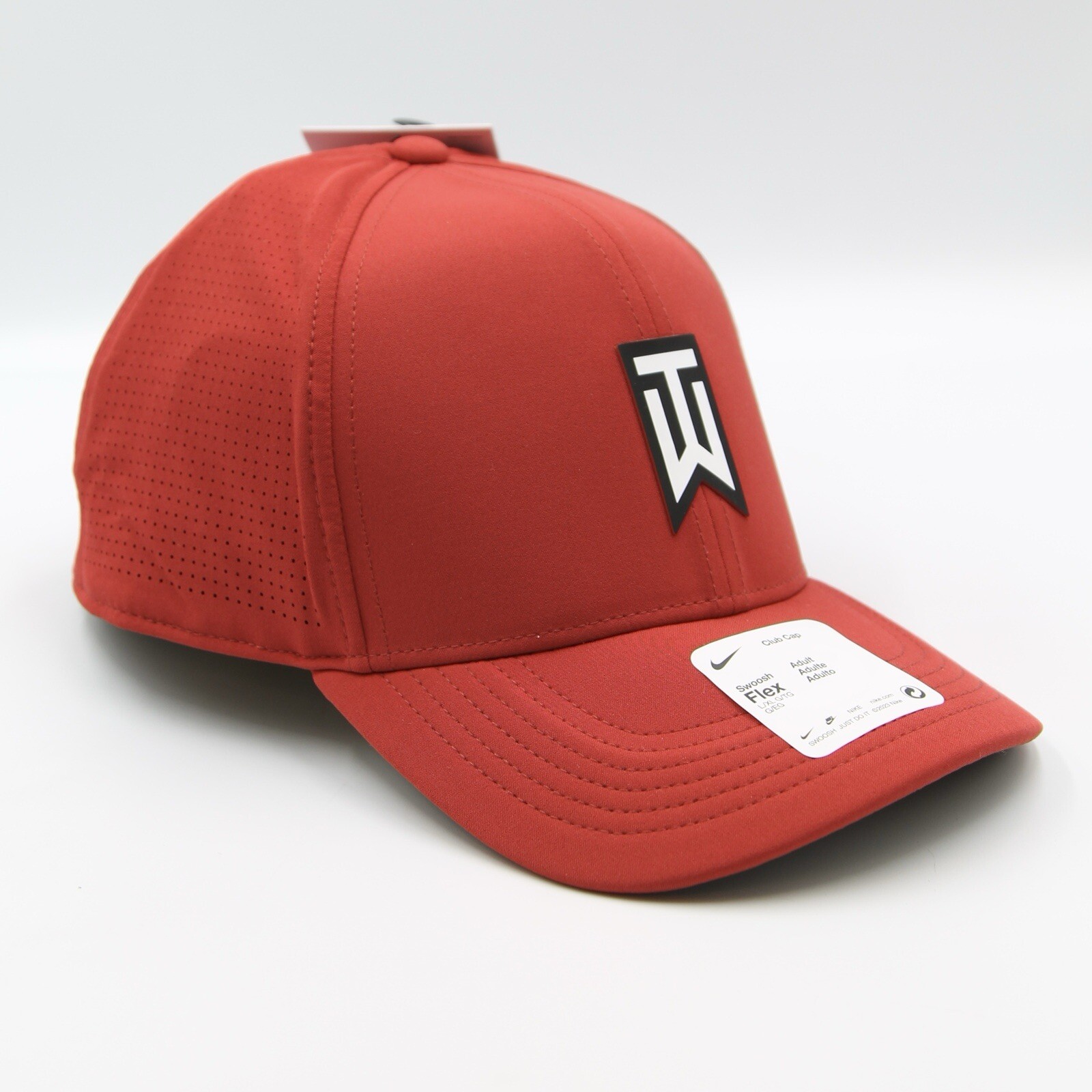 Nike Hat Size L/XL Tiger Woods Dri-Fit ADC Structured Club Golf Cap Red Adult