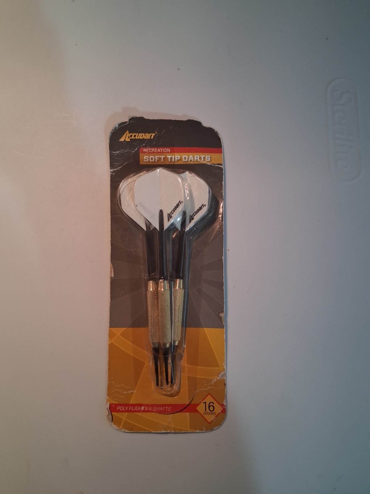 Soft Tip White Darts (3) Accudart Recreation  16 Gram Poly Flights & Shaft - New