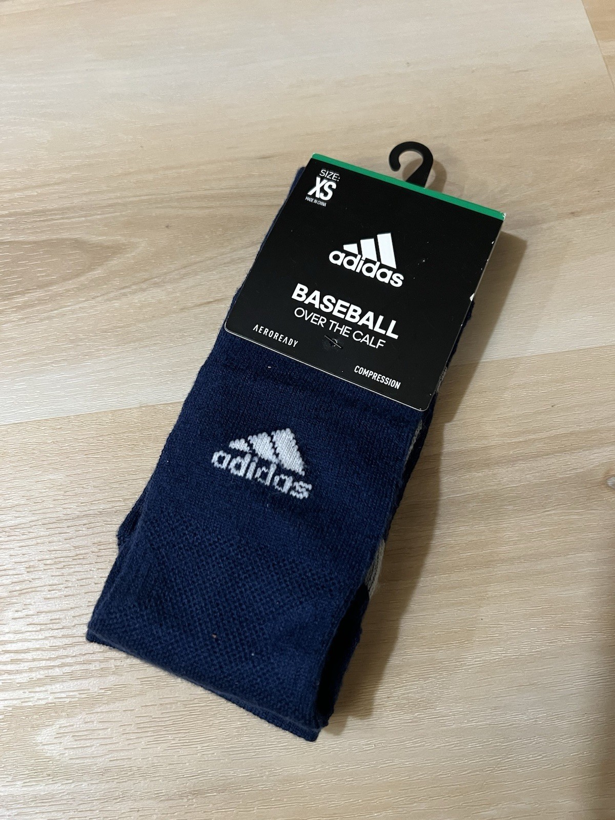 ADIDAS Kids Baseball Over The Calf Compression Navy Blue Socks Size XS Youth