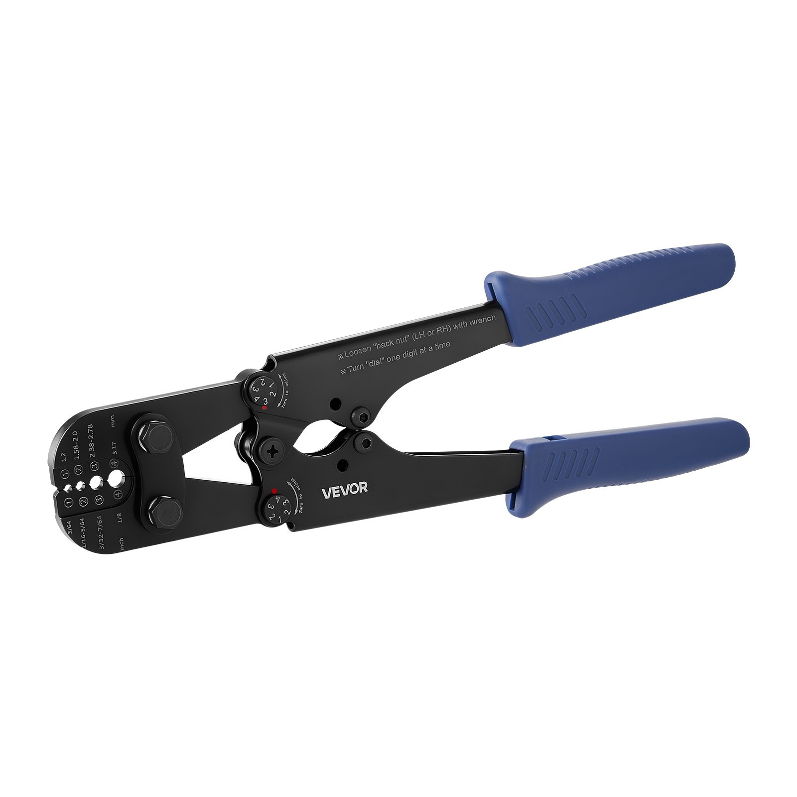 Wire Rope Crimping Tool 3/64-1/8" Crimper Pliers Adjustable Force