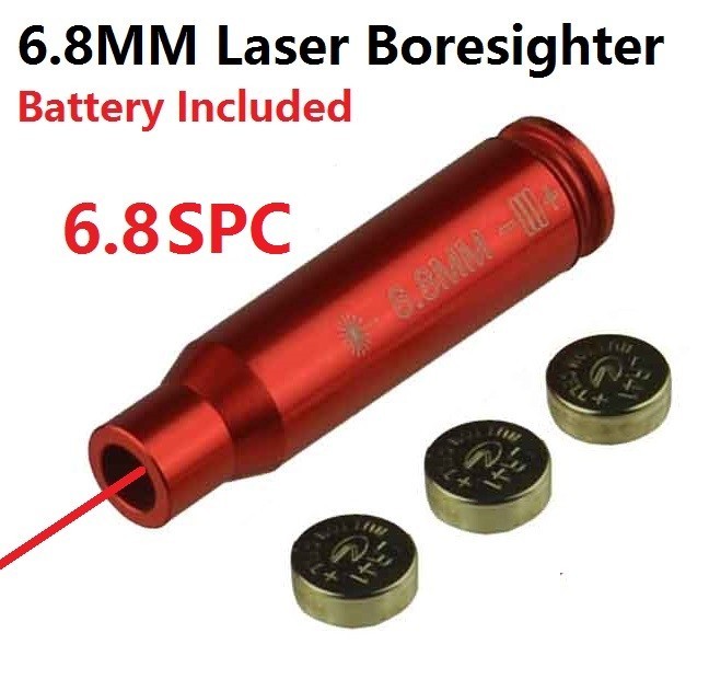 6.8 SPC Laser Bore Sighter Boresighter Aluminum Red Anodized Finish USA Seller