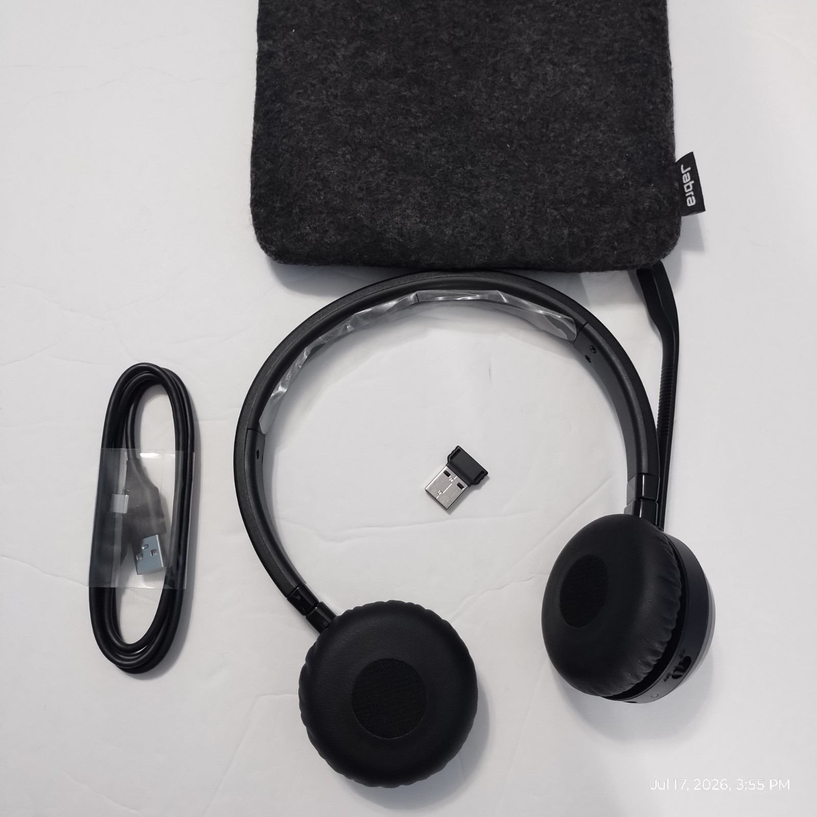 Jabra Evolve 65 TE (Third Edition) Wireless Headphones NoiseCanceling Mic 16 Hrs