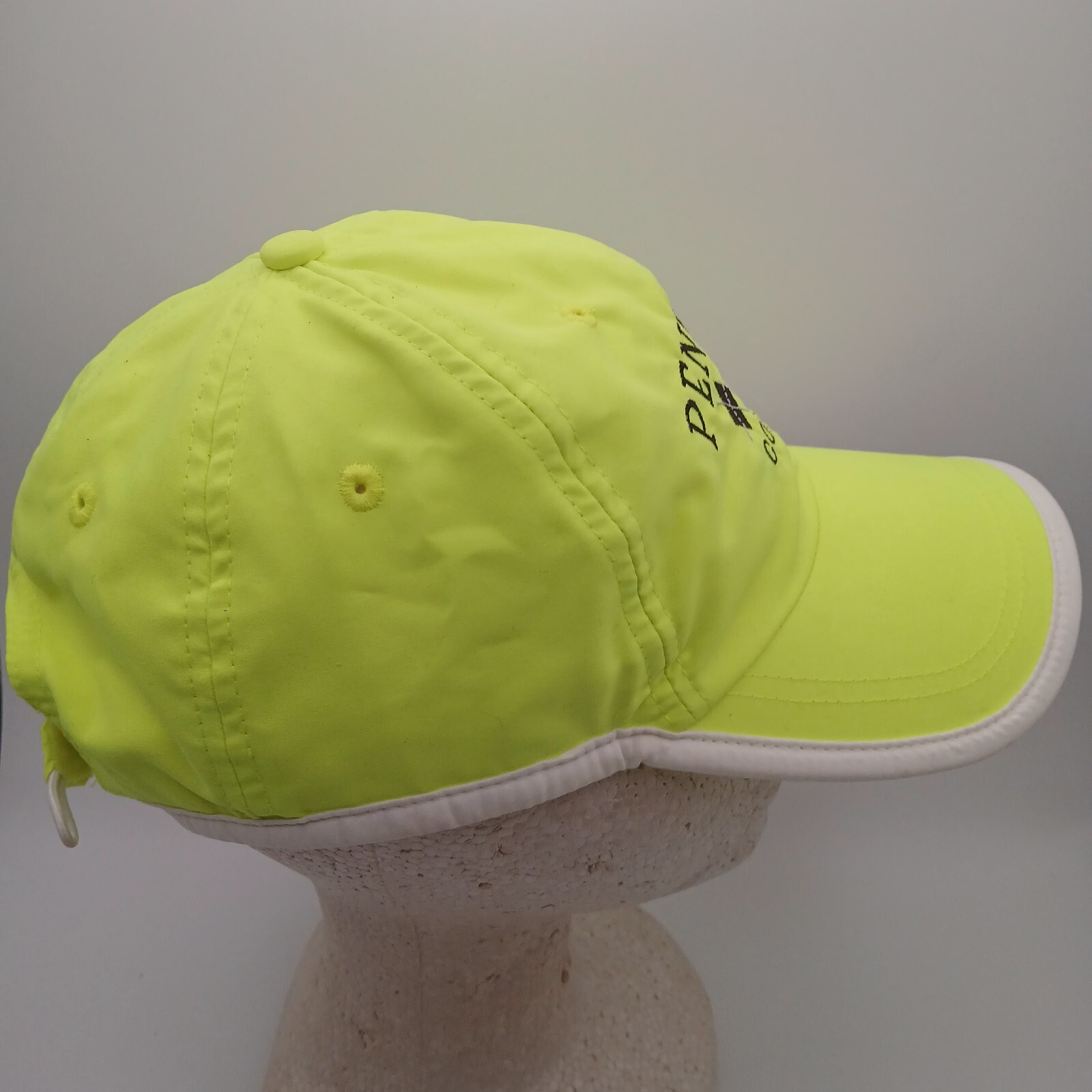 Peninsula Golf Club Hat Cap Kate Lord Womens Strap Back Neon Yellow Black Script