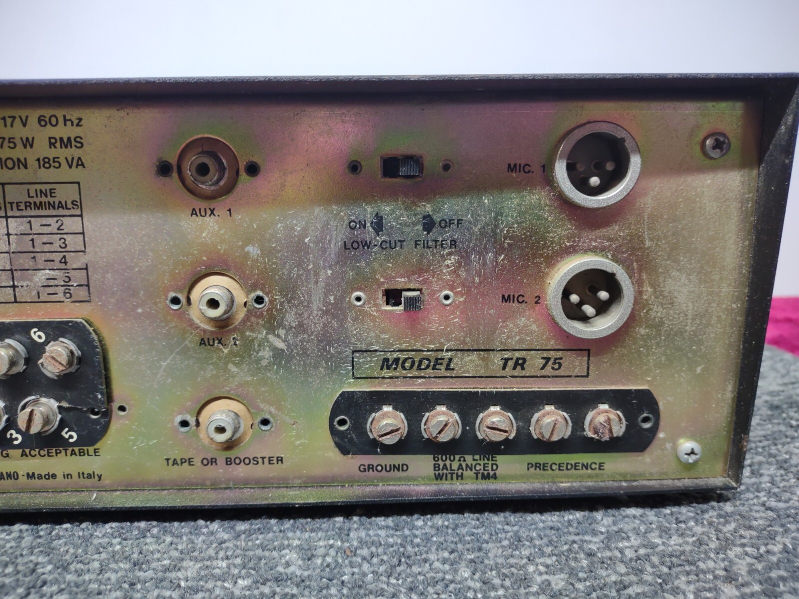 vintage Rare Paso tr Series Model TR-75 Solid State Amplifier - Tested